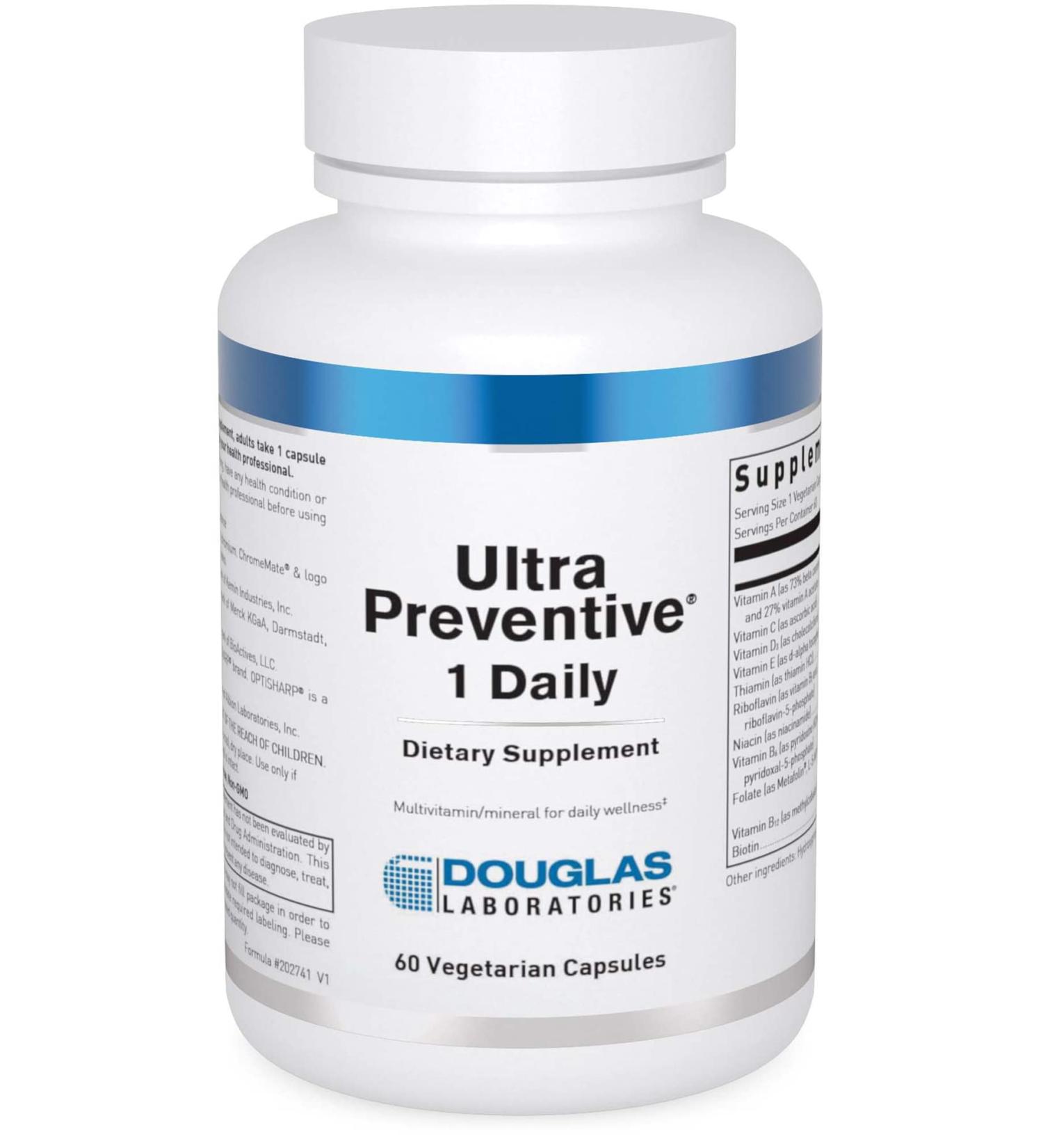 Douglas Laboratories Ultra Preventive 1 Daily | Multivitamin and Mineral Supplement to Support Energy Production Immune Function and Overall Health* | 60 Capsules - Buy Online on GoSupps.com