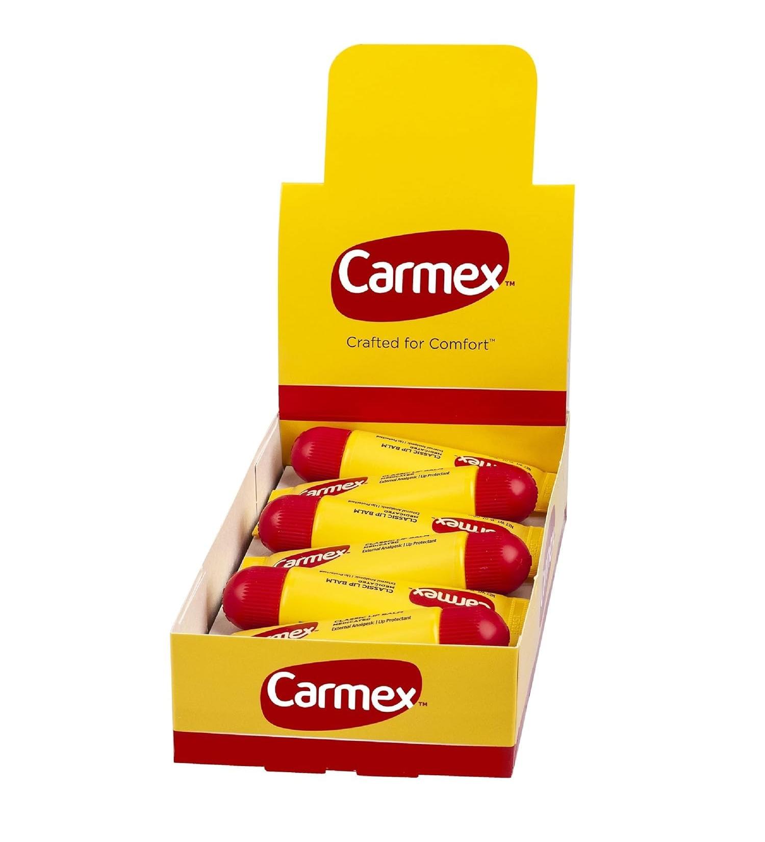 Carmex Lip Balm Tubes (Pack of 12) - Soothing Moisture for Healthy Lips | International Shipping Available - Buy Online on GoSupps.com
