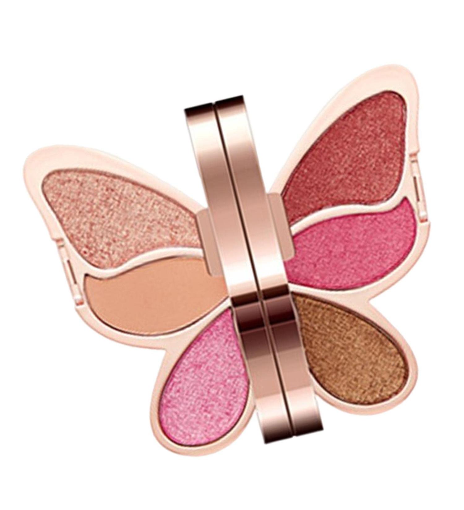 FashionCha 6 Colors Butterfly Eyeshadow Eye Makeup Eye Shadows for Mother Wife Shiny Makeup Highly Pigmented Pressed Red Rose - Buy Online on GoSupps.com