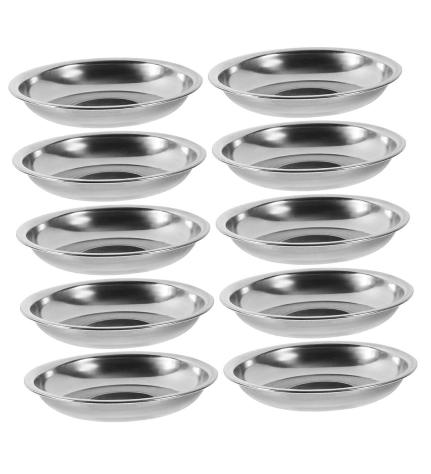 Zerodeko 10pcs Stainless Steel Dish I Am Willow Dip Dish for Parties Dipping Bowls Flavor Dish Metal Dipping Dish Condiment Dish Seasoning Plate Sauce Gear Dipping Vegetables - Buy Online on GoSupps.com