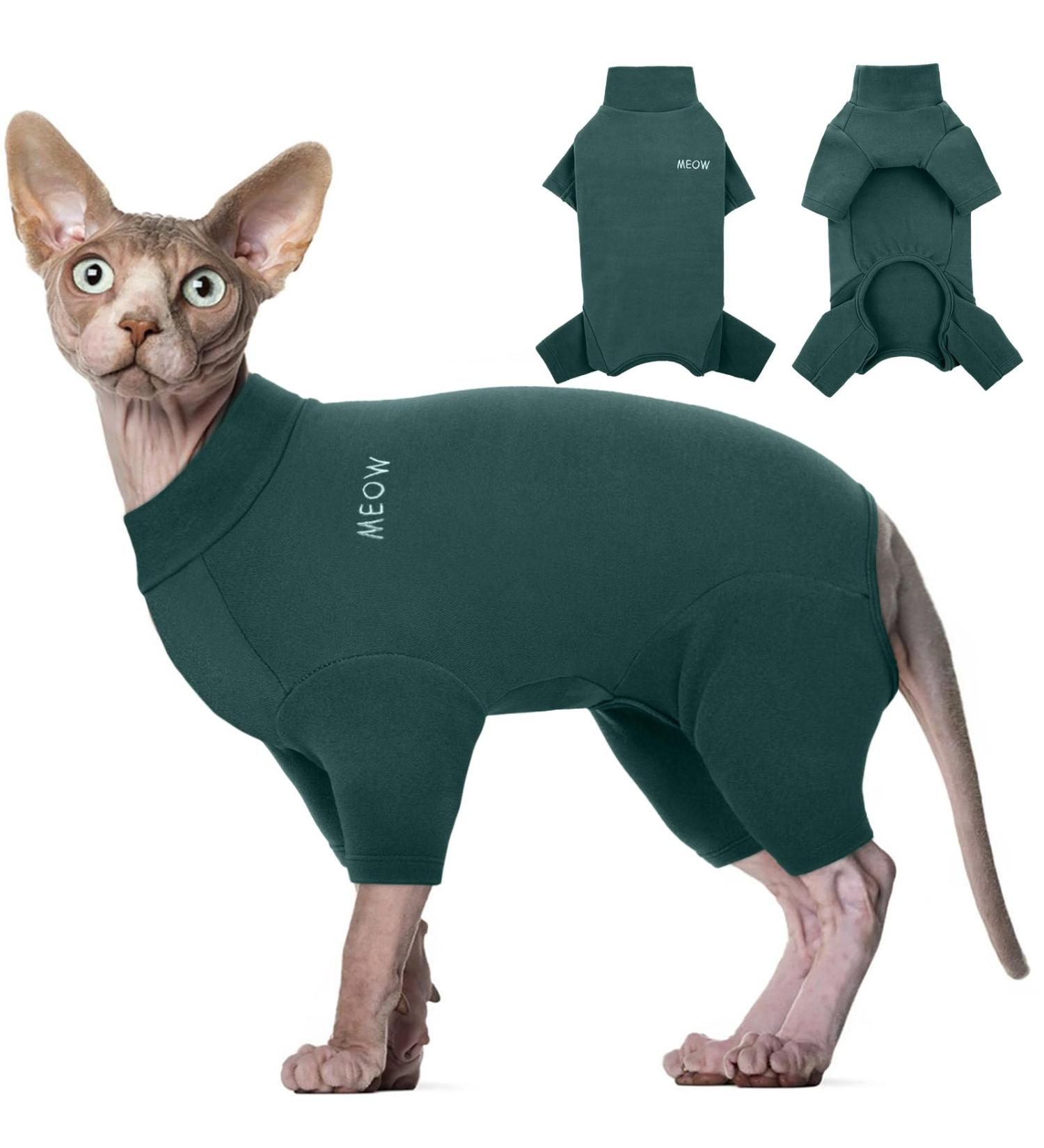 Hjyokuso Sphynx Cats Clothing | Soft & Breathable Sweaters for Cats | Warm Cat Mantle & Four-Legged Shirts for Sphynx Cornish Rex Devon Rex Peterbald - International Shipping Available - Buy Online on GoSupps.com