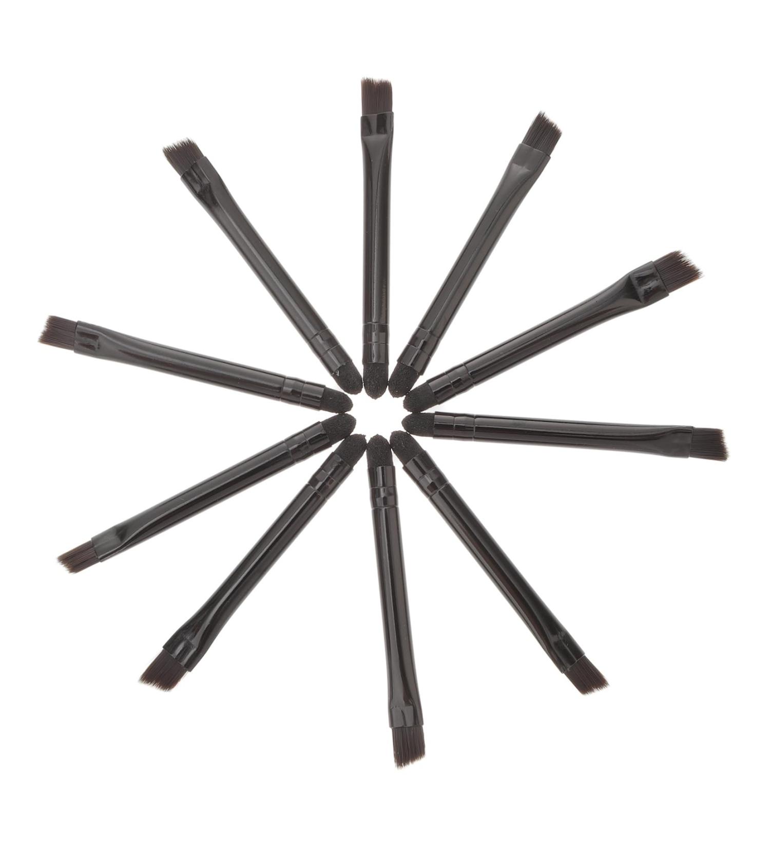 CANIGHT 10 Pcs Eye Shadow Brush Eye Makeup Blush Makeup Brush Dual Sides Eyeshadow Applicator Black Nylon - Buy Online on GoSupps.com