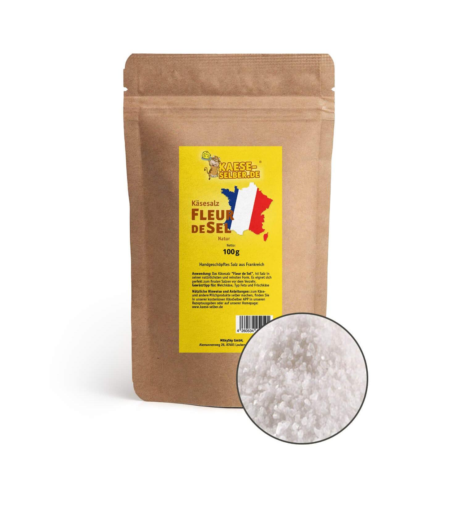  kaese-selber.de Fleur de Sel Sea Salt 100 g - Buy Online on GoSupps.com
