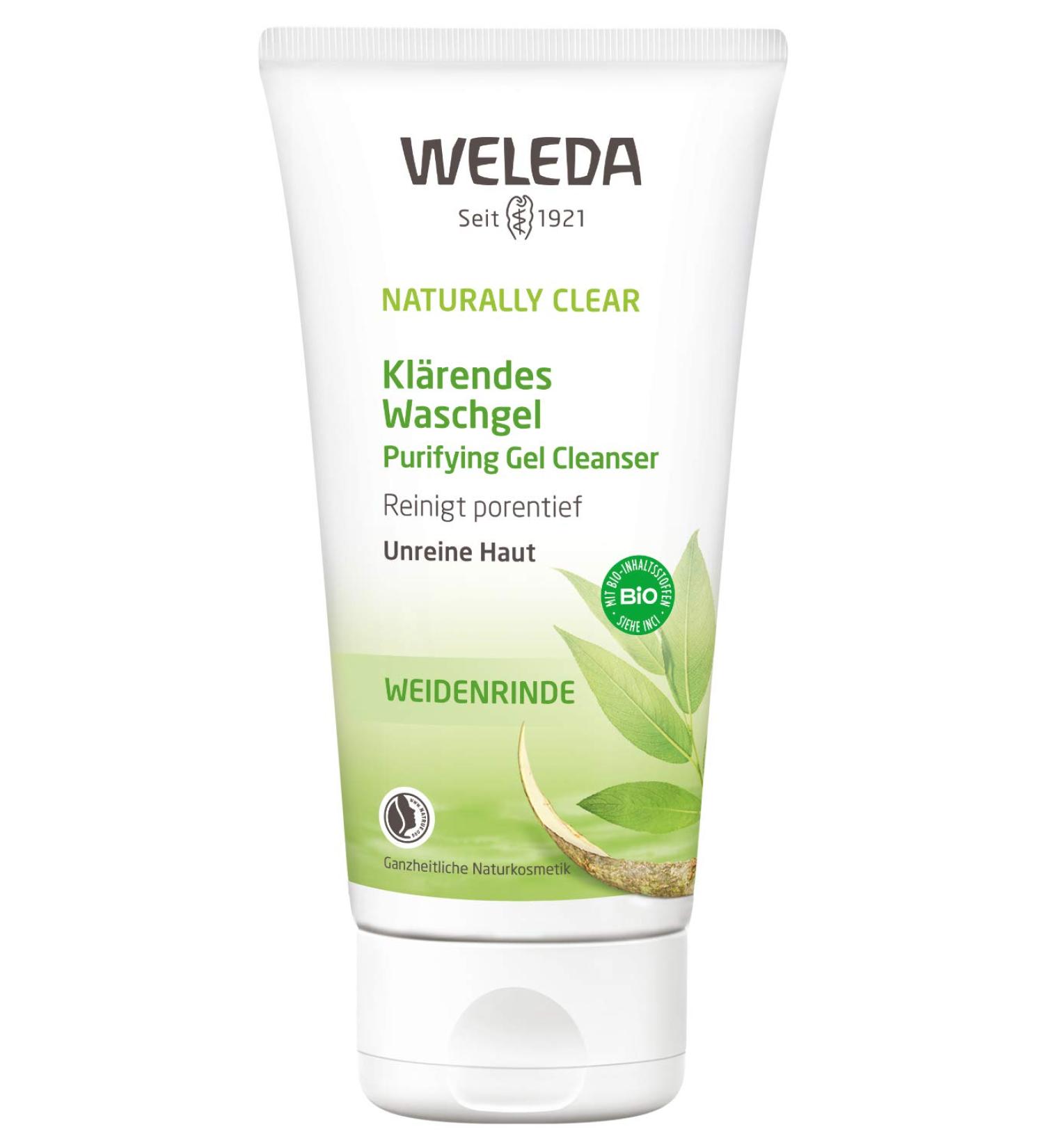 Weleda Bio Naturally Clear Warl Gel - Natural Anti-Pimple Face Cleanser for Blemish Skin | Vegan Facial Care for Pimples & Blackheads (100ml) - Buy Online on GoSupps.com