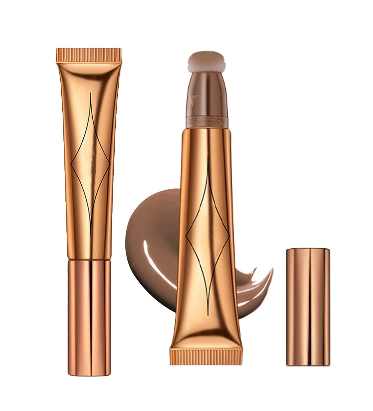 Liquid Contour Beauty Wand - Highlighter & Bronzer Concealer Pen with Cushion Applicator, Natural Matte Finish - Makeup Stick Color 001 - Buy Online on GoSupps.com