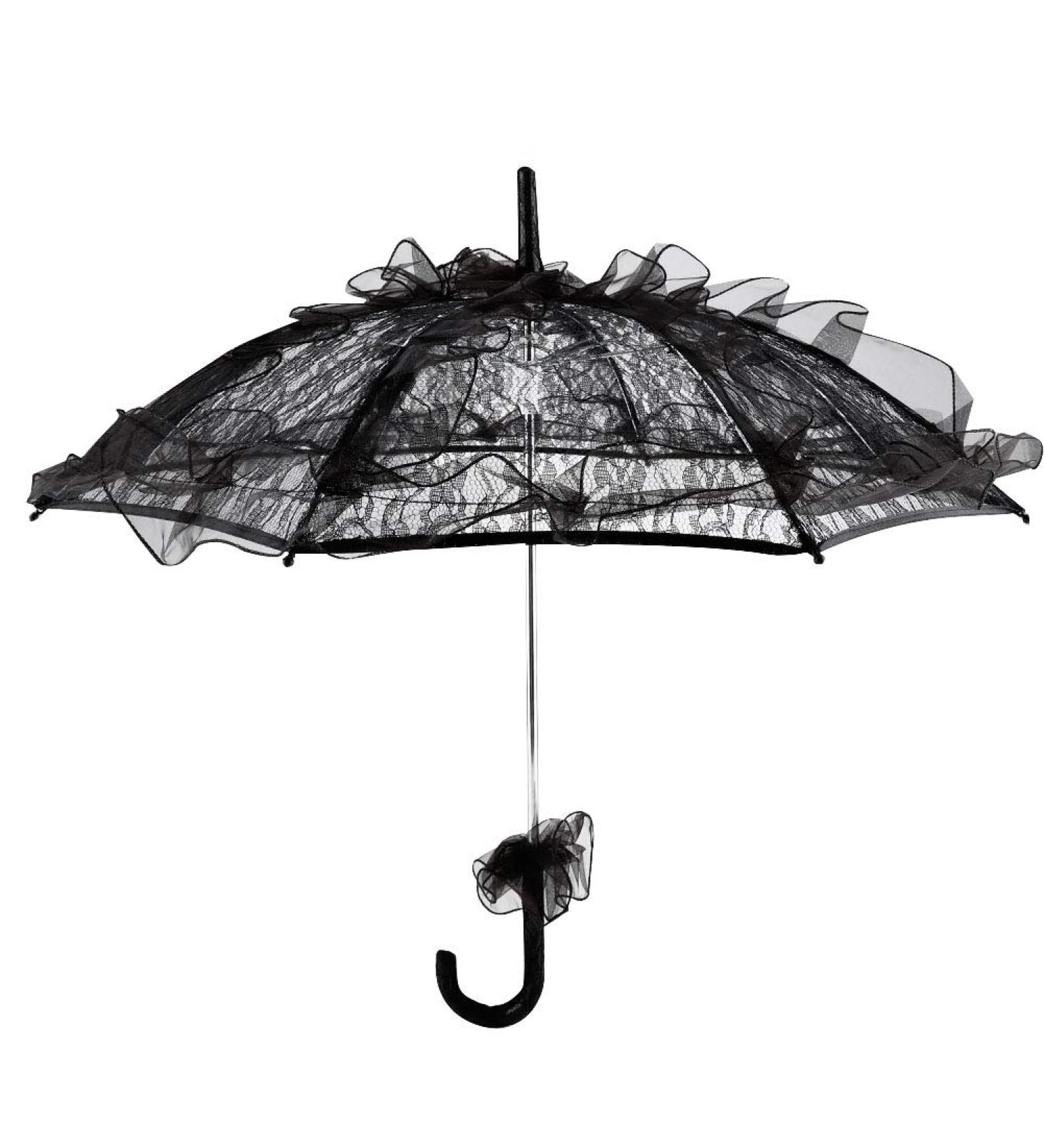Lace Umbrella - Black Lace Metal Parasol for Photography & Celebrations | International Shipping Available - Buy Online on GoSupps.com