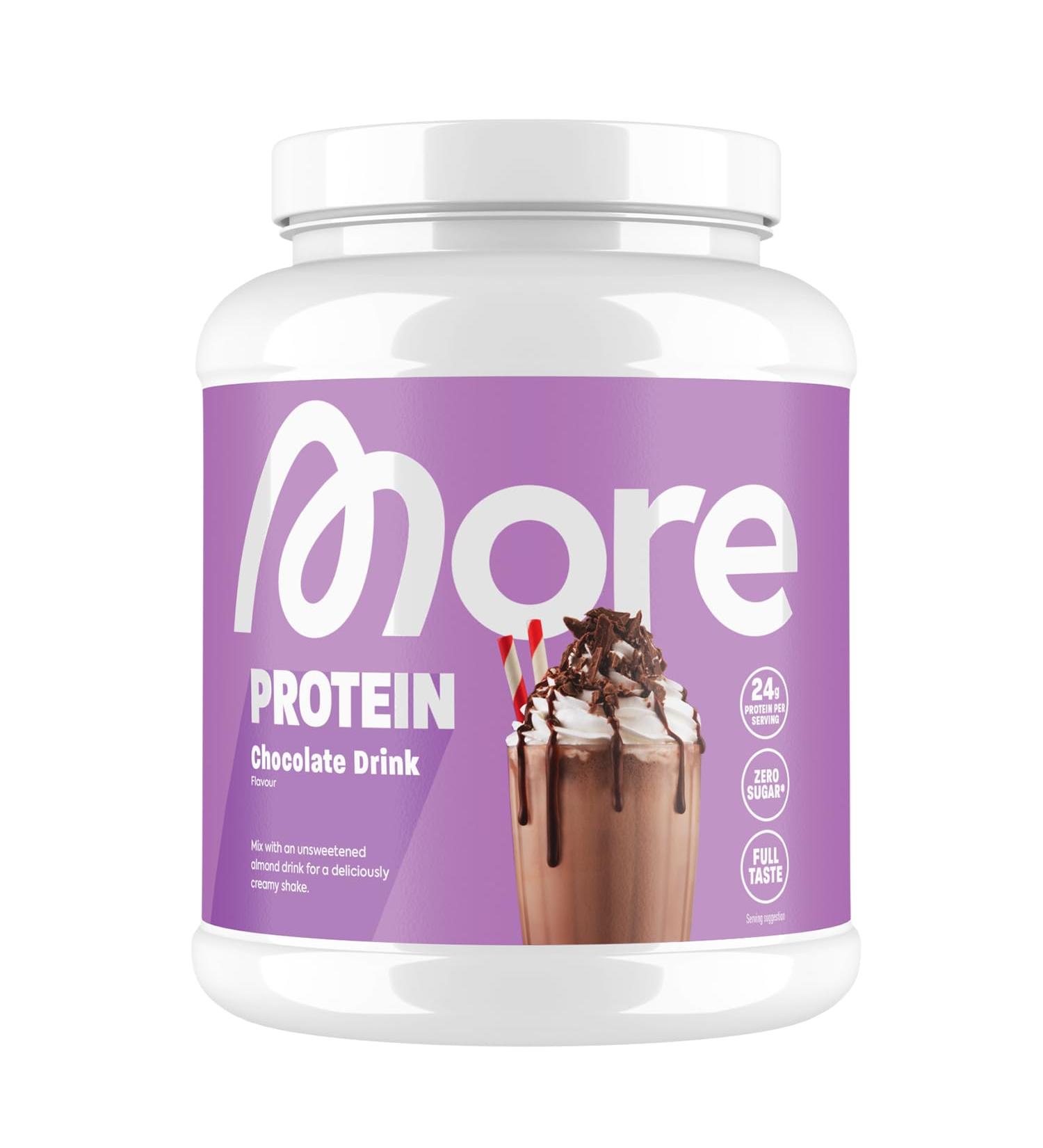 More Protein Drinking Chocolate 600g - Whey & Casein Mix for Muscle Building - Lactase Fortified German Quality - Buy Online on GoSupps.com