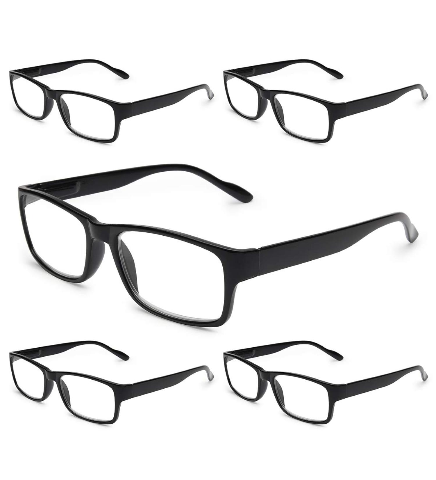Gaoye 5-Pack Reading Glasses Blue Light Blocking Spring Hinge Readers for Women Men Anti Glare Filter Lightweight Eyeglasses Black 4.0 x - Buy Online on GoSupps.com