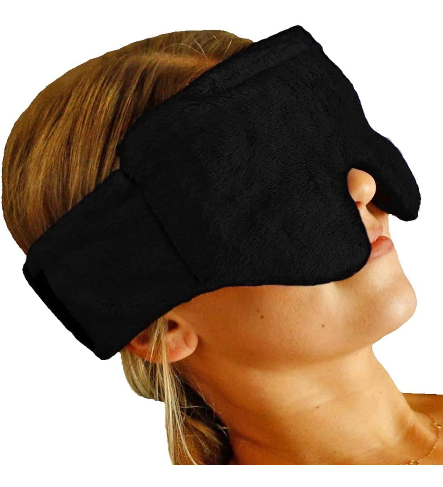 Huggaroo Gem Super Plush Heated Eye Mask with Gel Ice Pack - Black Gem (Unscented) - Buy Online on GoSupps.com