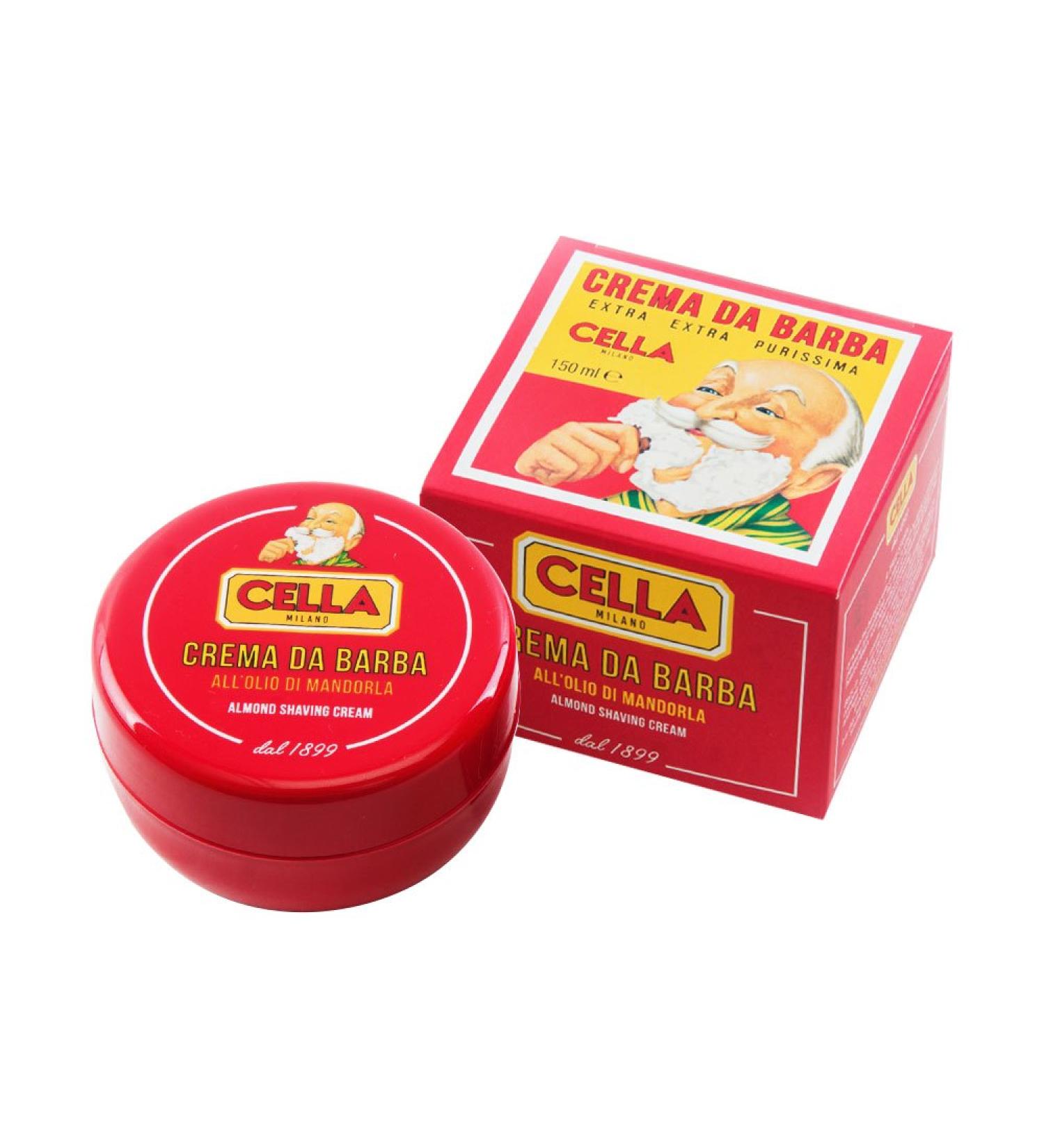 Cella Milano Almond Shaving Cream Soap 150g - Luxurious Italian Grooming Essential - Buy Online on GoSupps.com