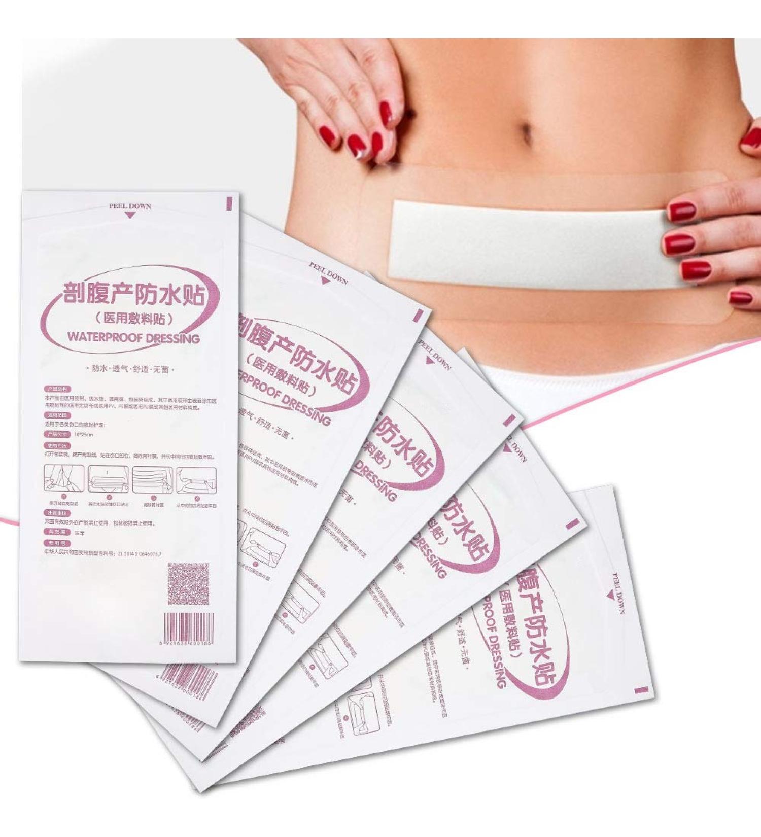 Silicone Scar Sheets & Strips - 5 Pcs Waterproof Keloid & Surgical Scar Remover Tape | Professional Wound Dressing & Shower Protector - Buy Online on GoSupps.com