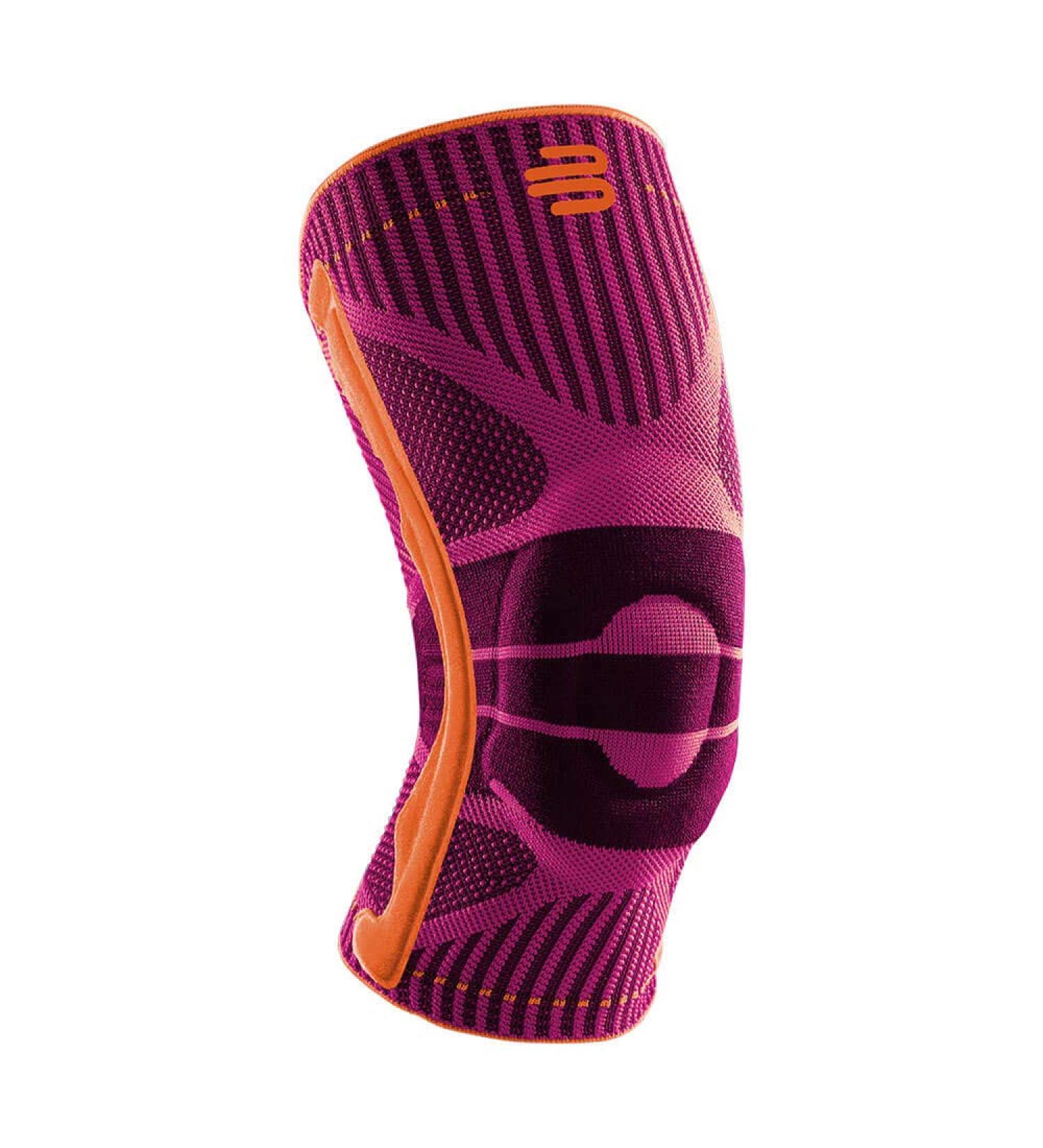 Bauerfeind Knee Support with Silicone Ring - Left/Right Fit - Pink L | Best Knee Brace for Pain Relief | International Shipping Available - Buy Online on GoSupps.com