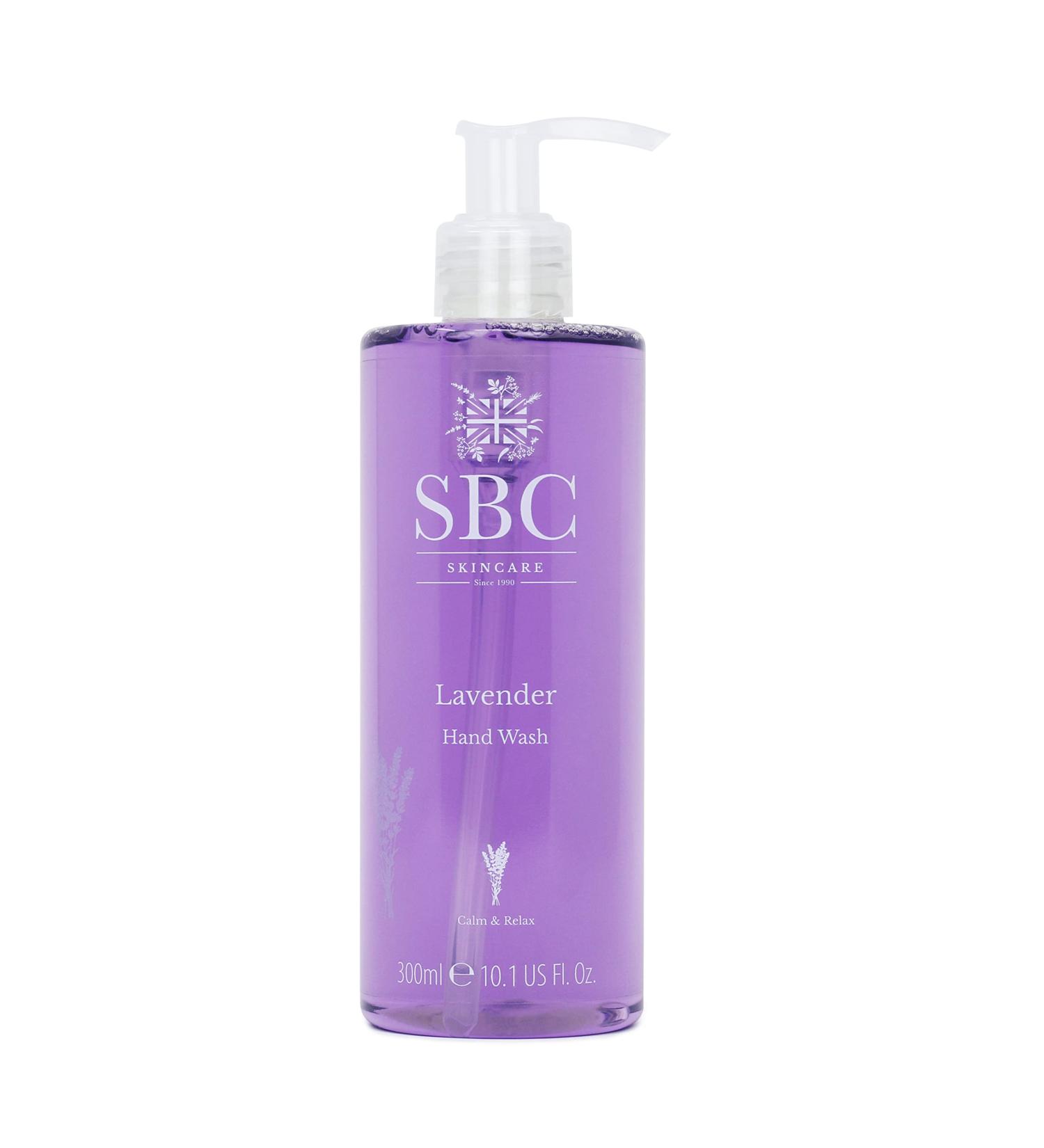SBC Skincare Lavender Hand Wash 300ml 100% Natural Fragrance with Lavender Essential Oil and Vitamin E - Buy Online on GoSupps.com