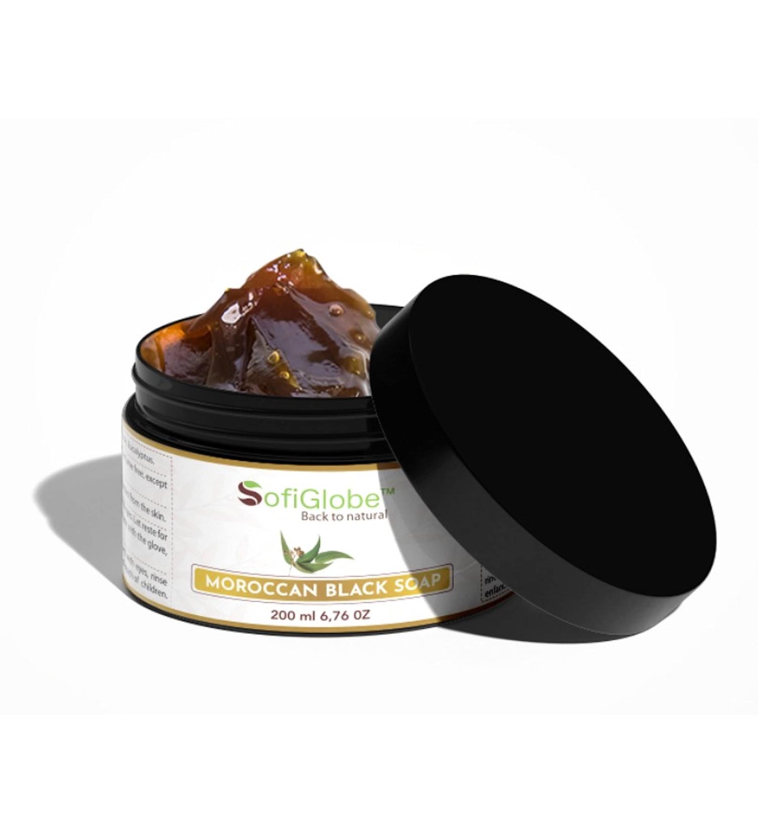 Buy Moroccan Black Soap with Eucalyptus Oil - Natural Exfoliating Cleanser for Glowing Skin - Buy Online on GoSupps.com