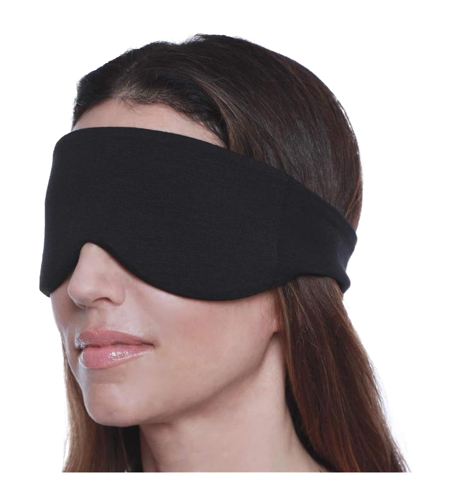 HappyLuxe Escape Sleep Mask - Lightweight, Breathable Jet Black Eye Mask for Home and Travel - Buy Online on GoSupps.com