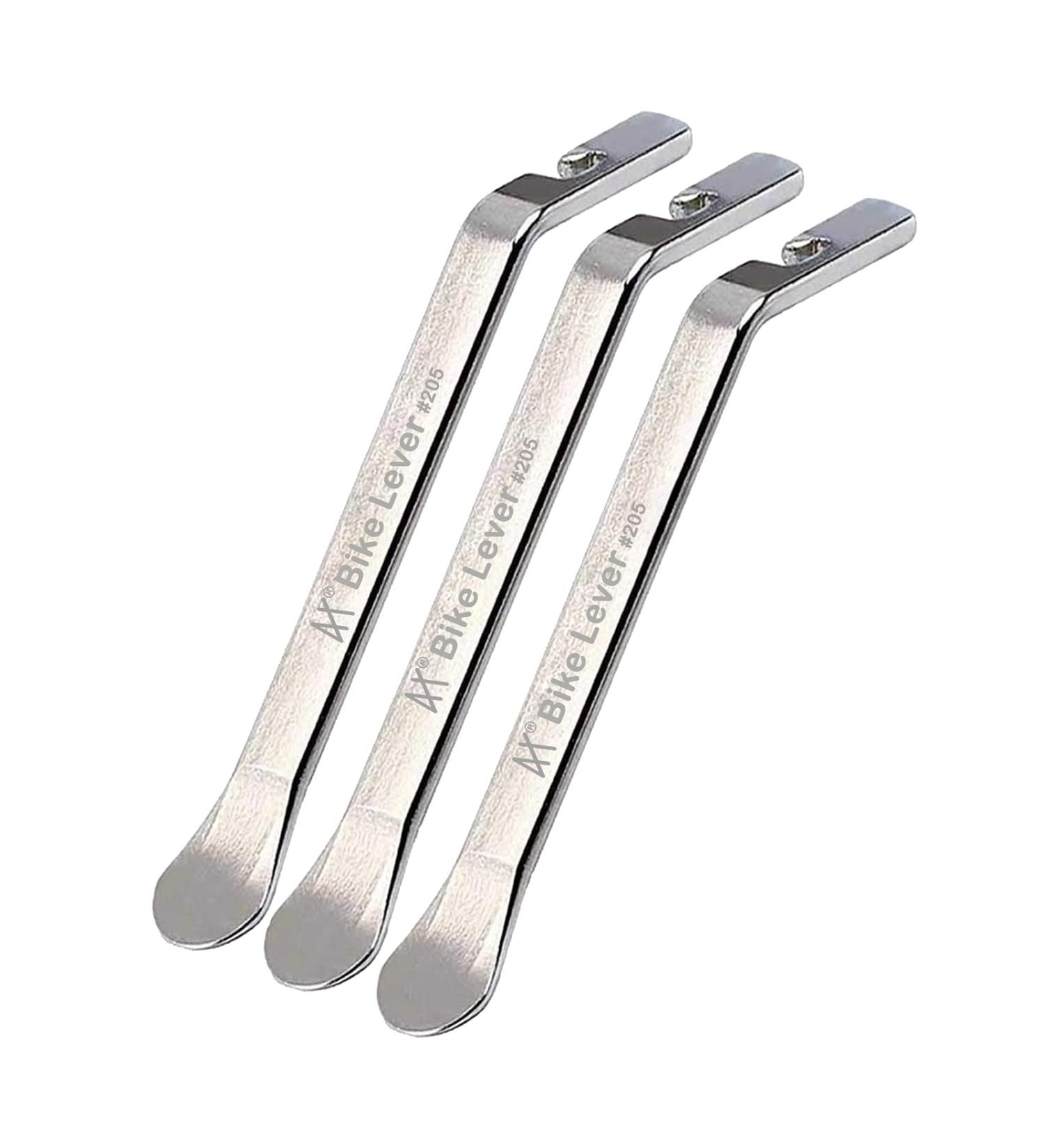 Tragoods Premium Stainless Steel Bicycle Tire Lever Set - 3 Pcs | Bike Tyre Spoon Iron Tool for Easy Tube Repair | Best Tire Changing Tool - Buy Online on GoSupps.com