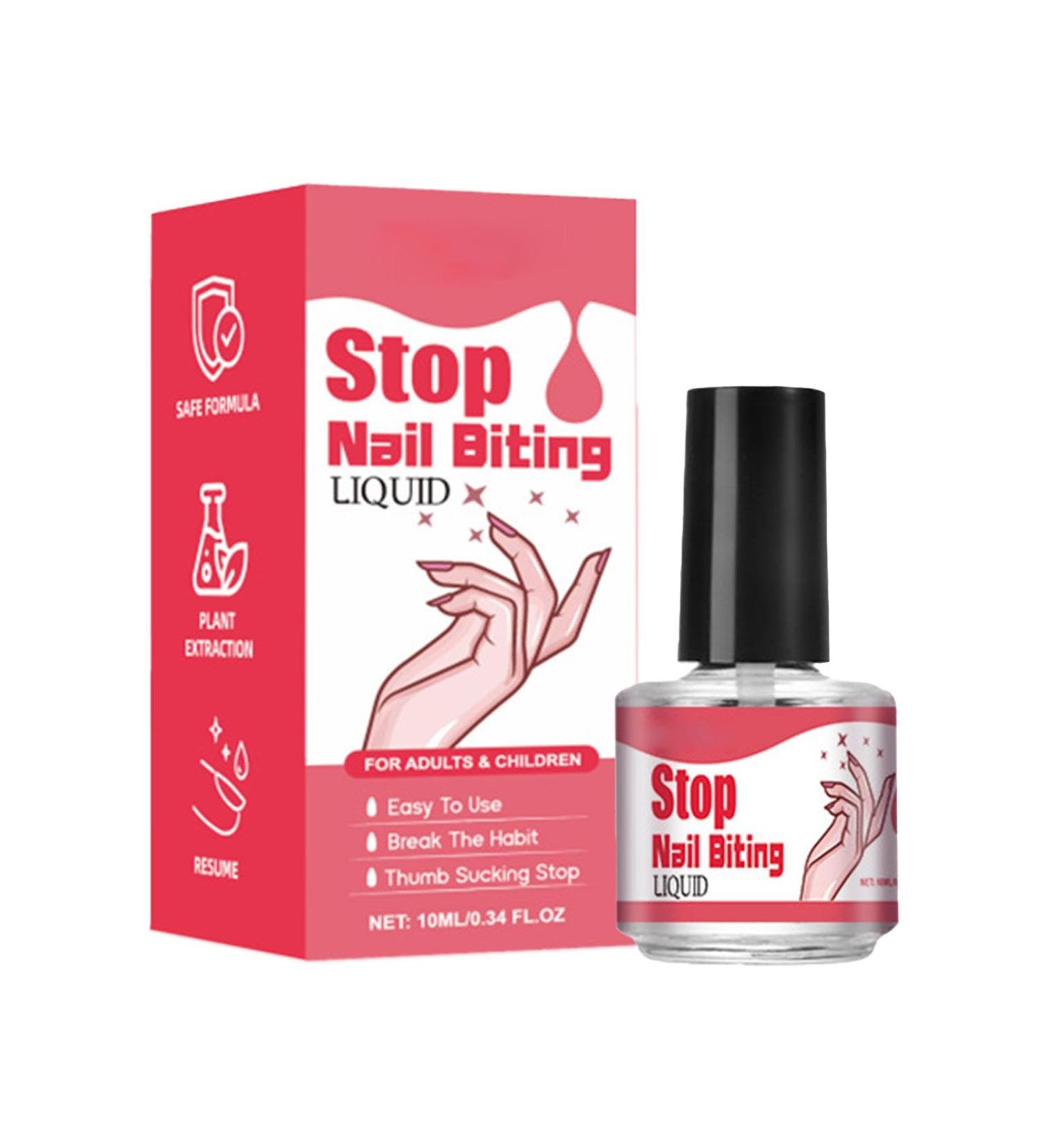 Bitter Nail Polish For Kids | 10ML Fingernail Biting Polish - Stop Nail Biting Finger Nail Biting Polish Stop Biting Nails Kids Dual-Effect For Kids And Adults - Buy Online on GoSupps.com
