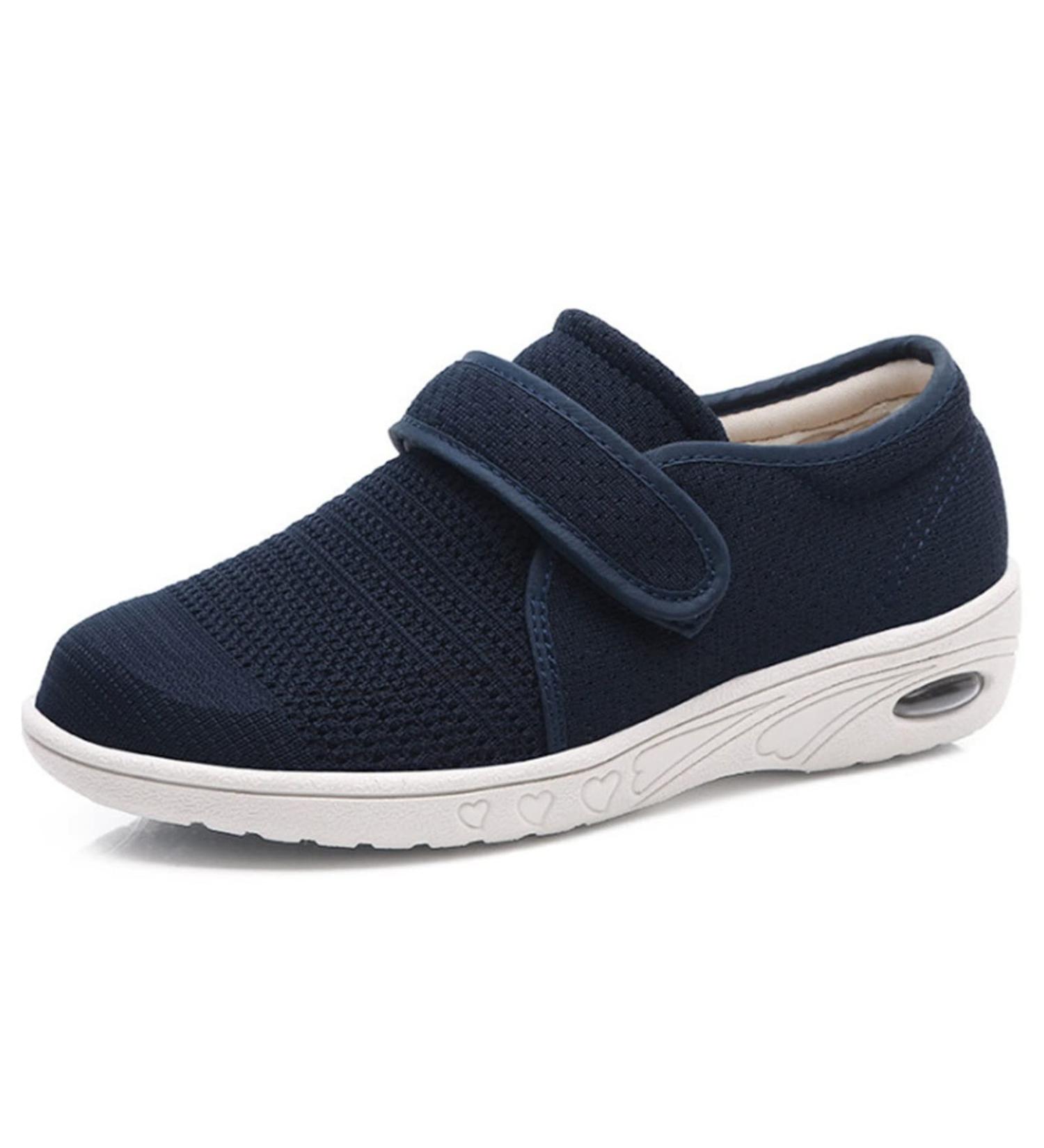 Women's Wide Width Diabetic Shoes Lightweight Breathable Elderly Walking Sneakers 9.5 Blue - Buy Online on GoSupps.com
