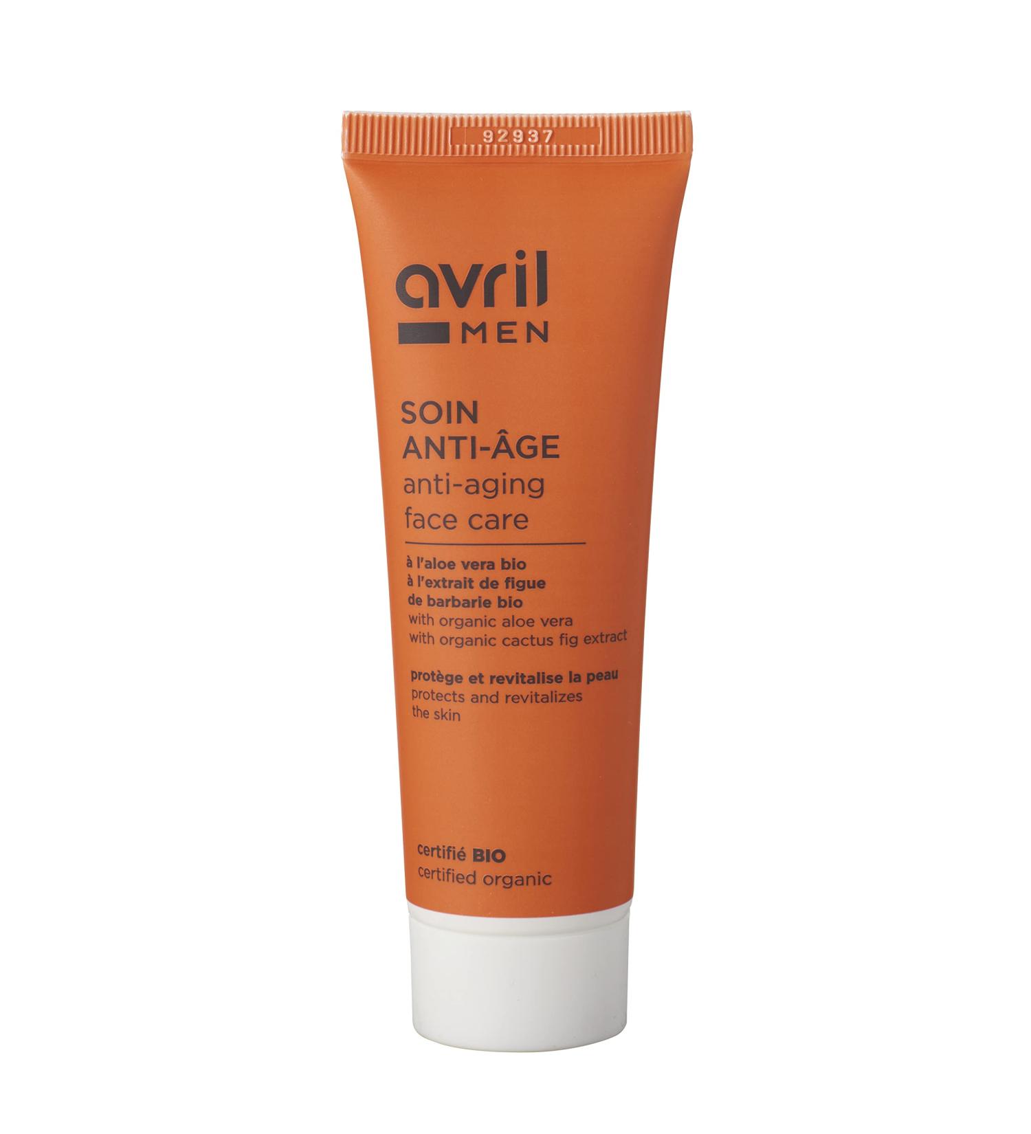 Avril - Organic Anti-Aging Care for Men - Organic Aloe Vera, Organic Prickly Pear Extract - Protects & Revitalizes - 99% Natural Origin - Ecocert Organic Certified - Made in France - 50ml
