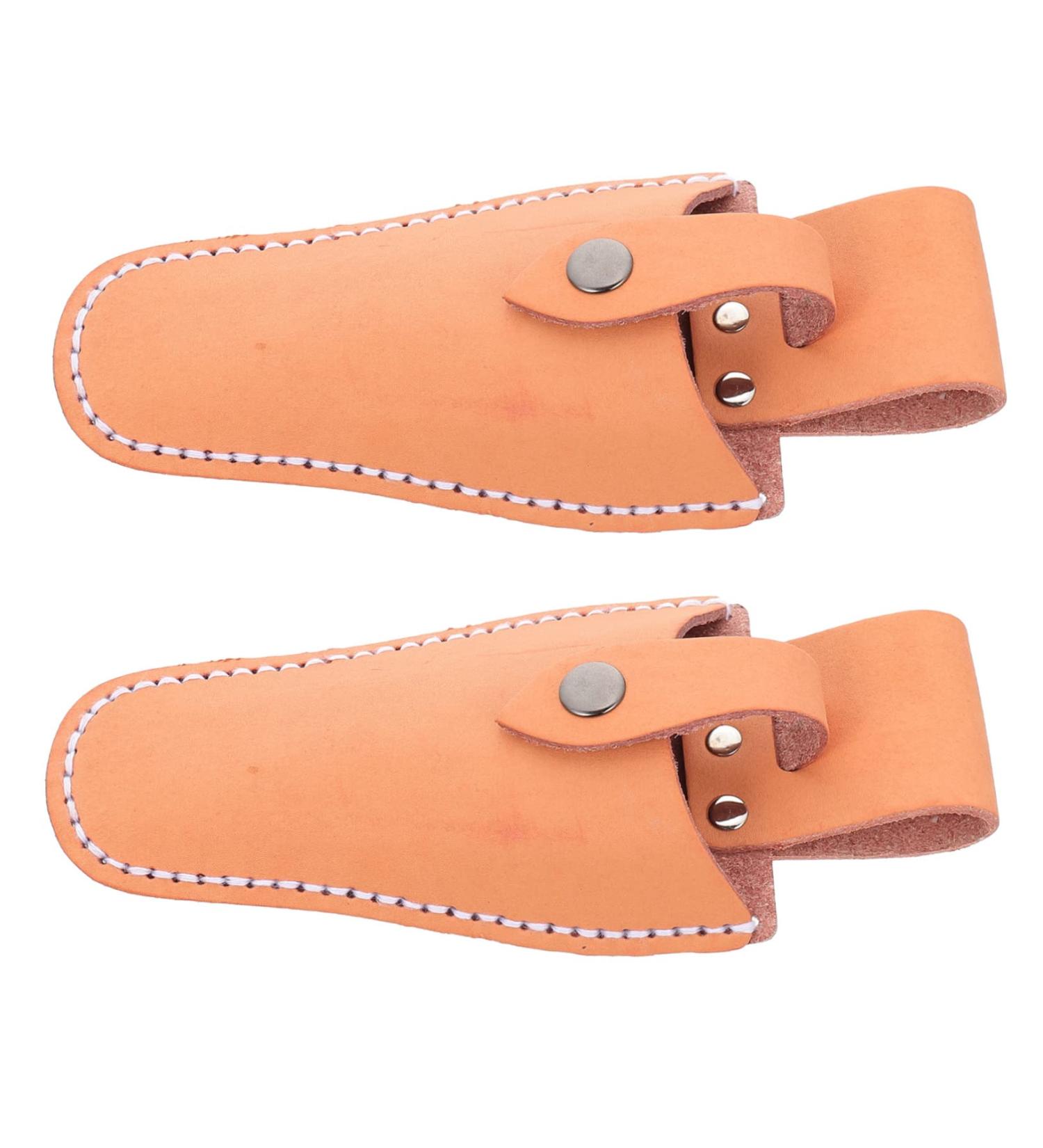 Coophya 2-Section Garden Shear Belt Bag Holster - Perfect for Garden Scissors Hunting Tools & Hairdressing Scissors - Durable Cowhide Pocket - 21x9.5x5cm - Orange - Buy Online on GoSupps.com