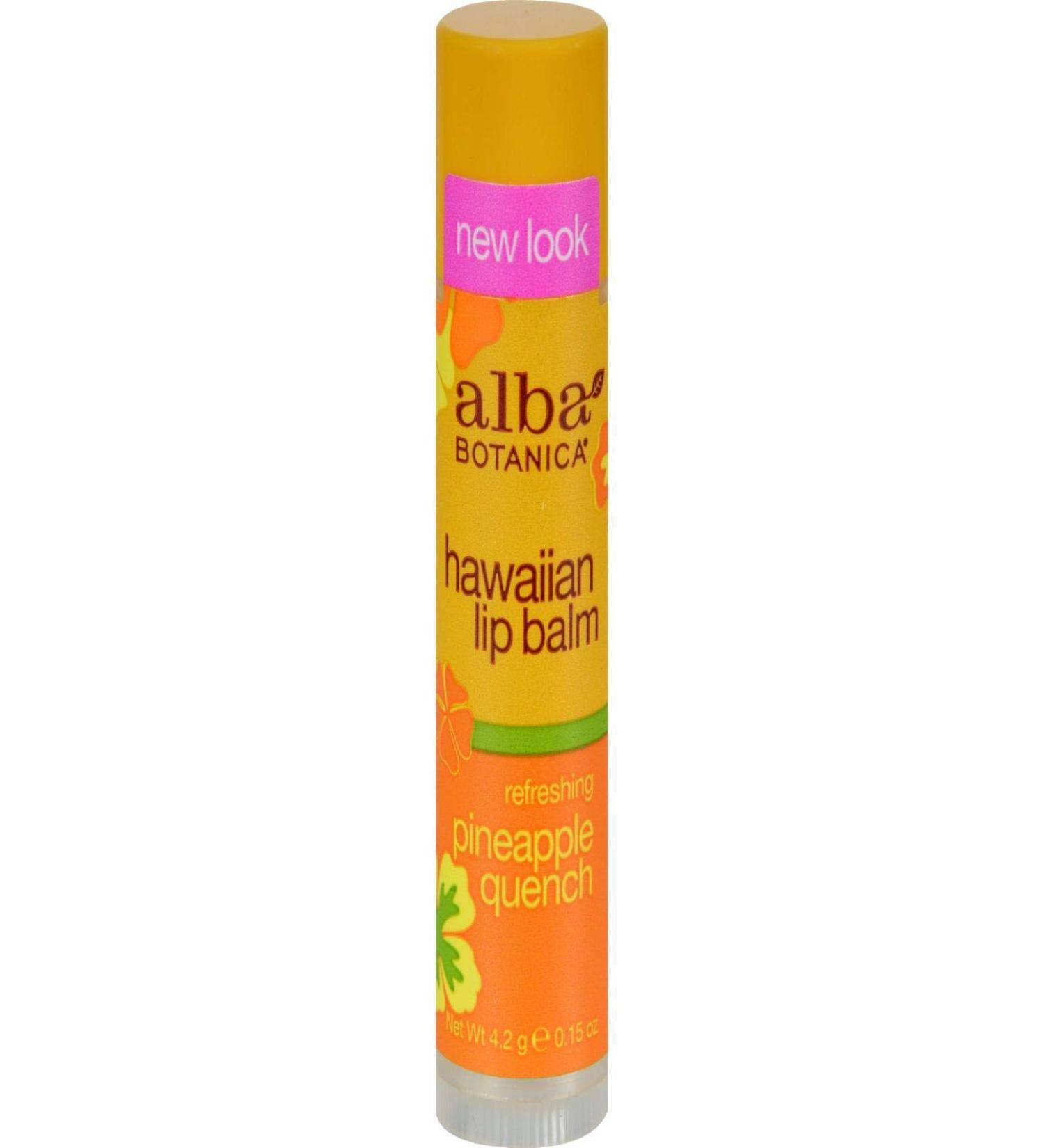 Alba Botanica Hawaiian Lip Balm - Pineapple Quench | Hydrating & Nourishing Lip Care for All Skin Types - Buy Internationally - Buy Online on GoSupps.com