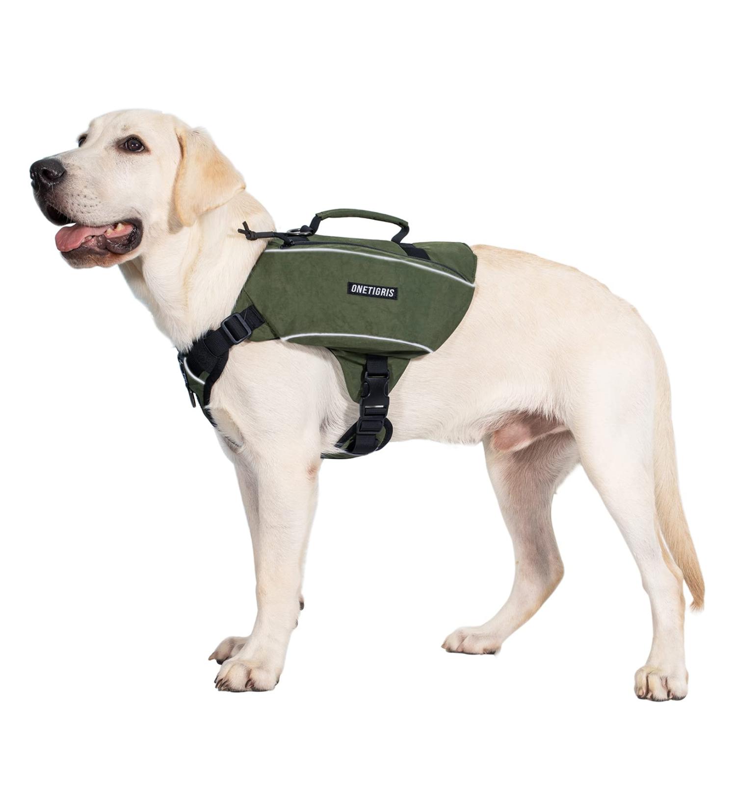 OneTigris CAMELUS Dog Backpack - Tear-Resistant Hiking & Camping Gear for Medium/Large Dogs (M Ranger Green) | International Shipping Available - Buy Online on GoSupps.com