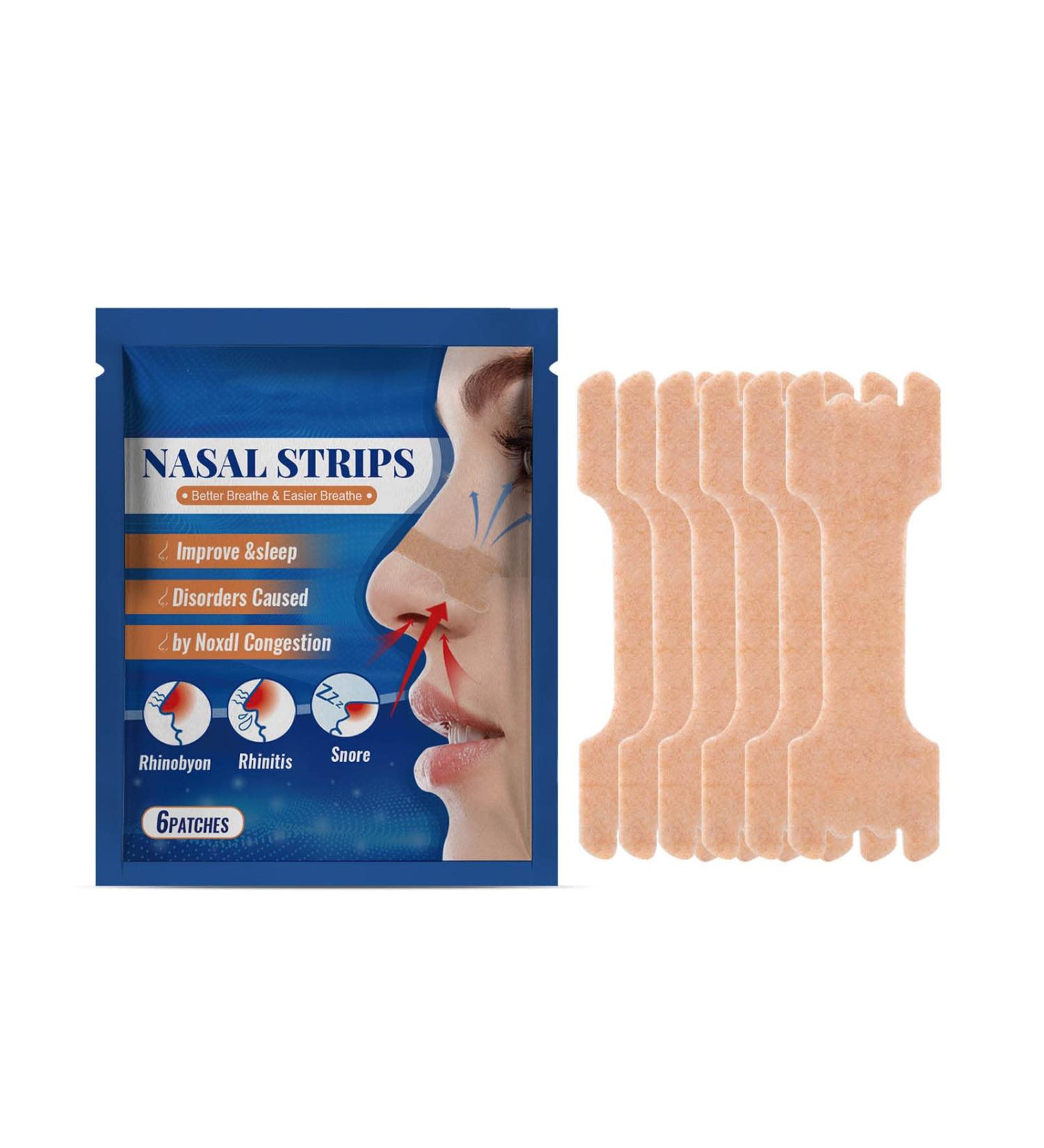 6 Nasal Strips - Drug-Free, Extra Strength for Instant Congestion Relief & Anti-Snoring, Improve Sleep & Performance - Buy Online on GoSupps.com