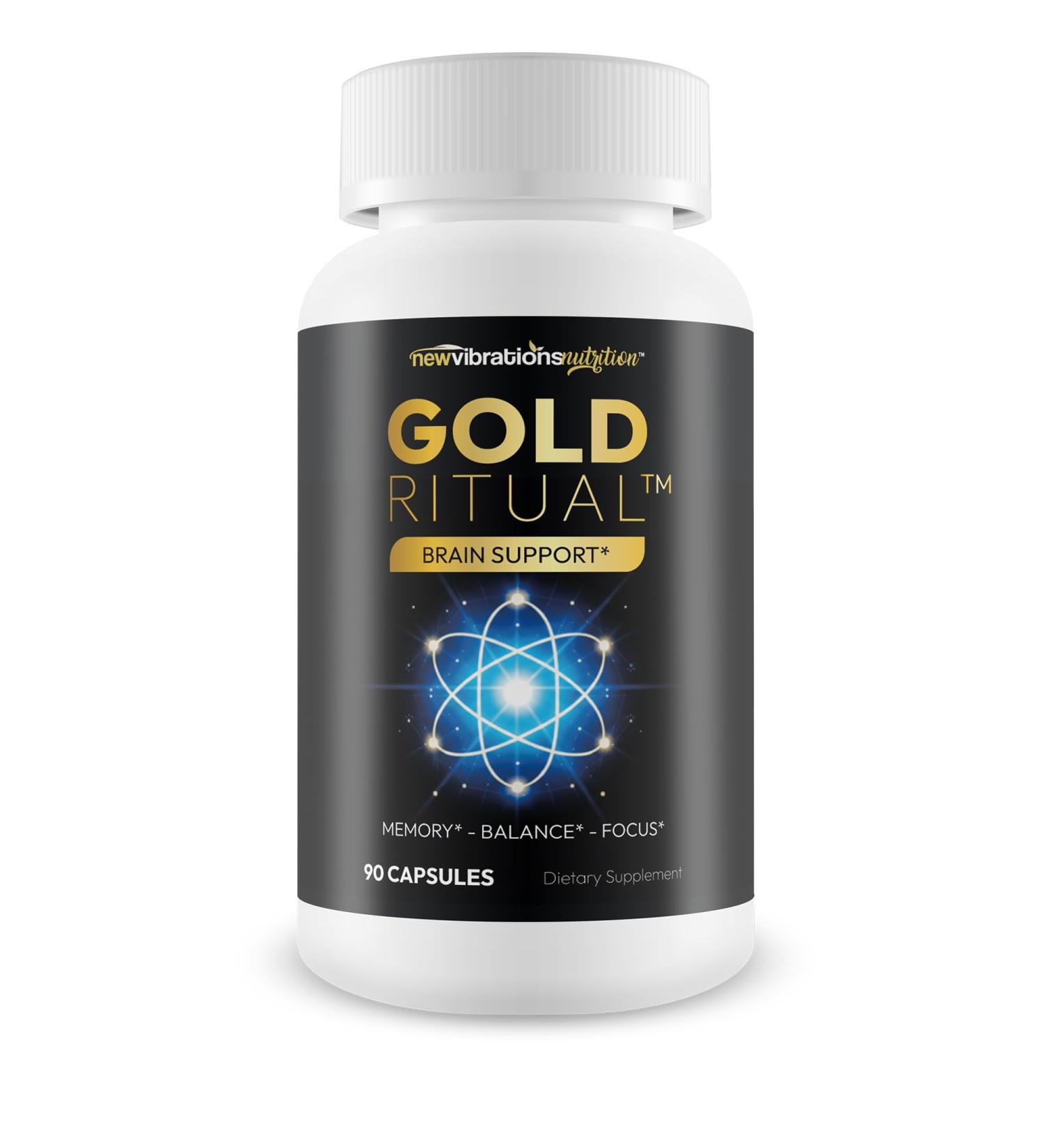Gold Ritual Advanced Memory Formula Capsules - Our Best Mental Clarity And Focus Supplements - Memory Supplements Highest Rating For Seniors - Mental Focus Vitamins - Central Nervous System Support - Buy Online on GoSupps.com