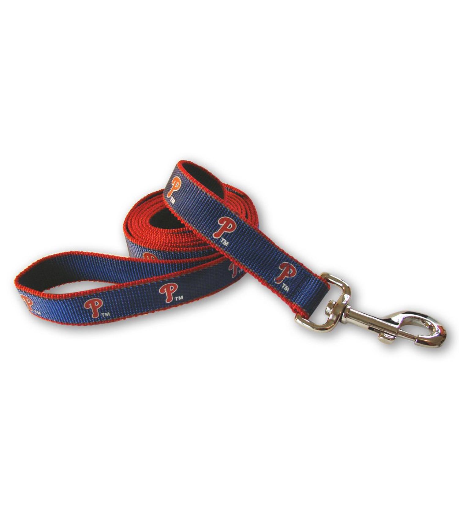 MLB Philadelphia Phillies Reflective Dog Leash, Small Philadelphia Phillies Small Reflective