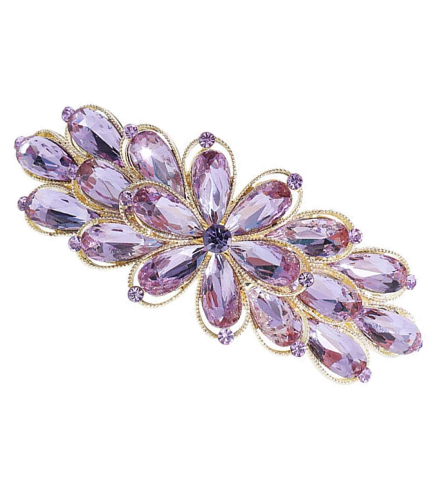 minkissy Accessories spring hair accessories bridal flower barrette crystal hairpin bridal floral crystal barrette wedding hair clip purple bridesmaid alloy Bobby Hair Wedding - Buy Online on GoSupps.com