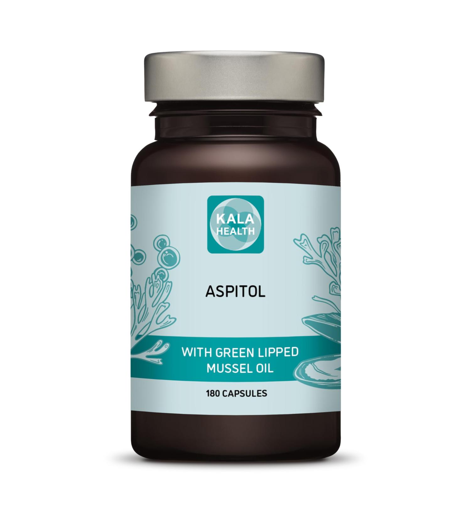 Kala Health Aspitol Greenlipped mussel oil from New Zealand Omega 36 and 9 180