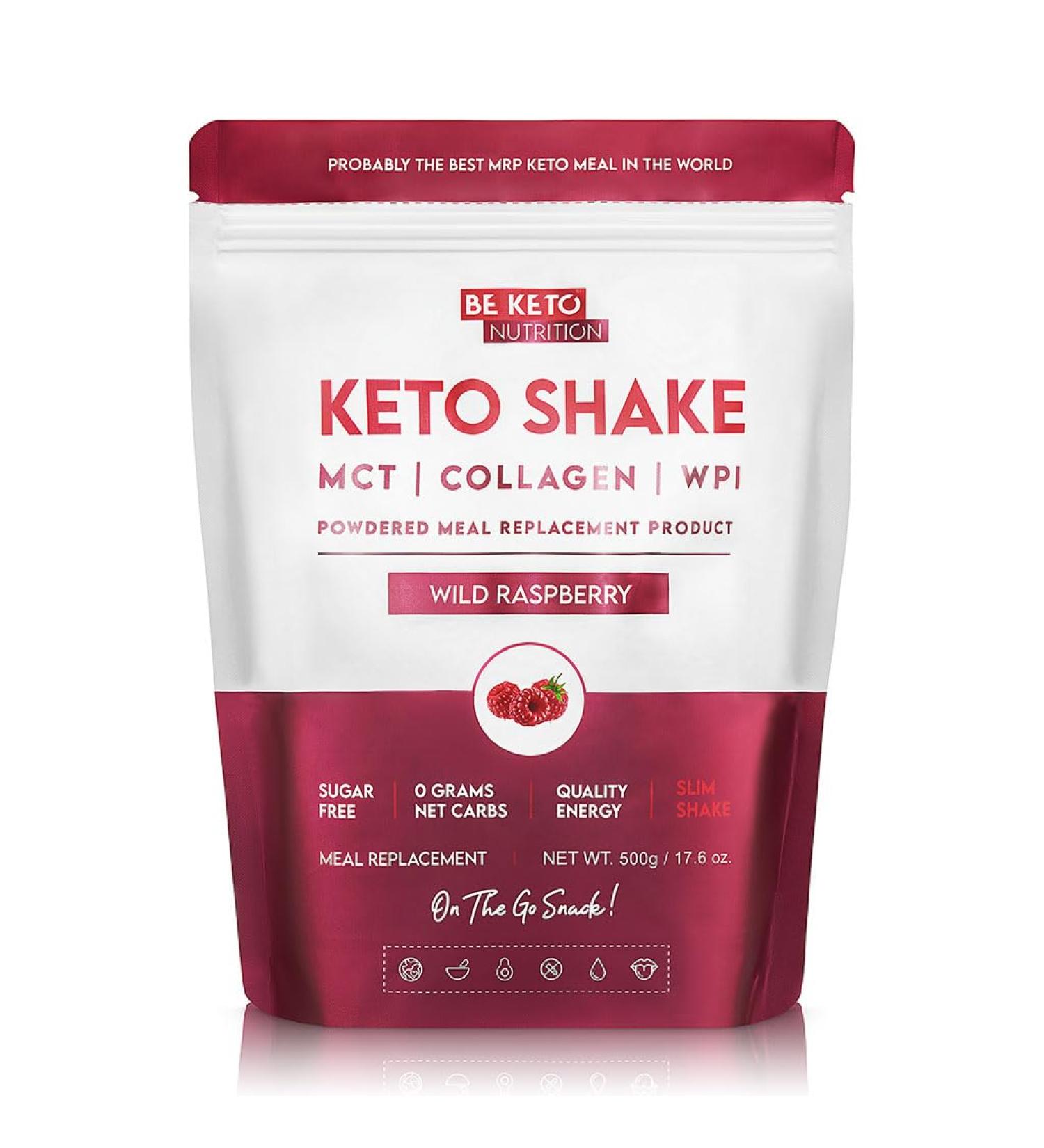 Diet Keto Shake - Framboise sauvage 500g - Buy Online on GoSupps.com