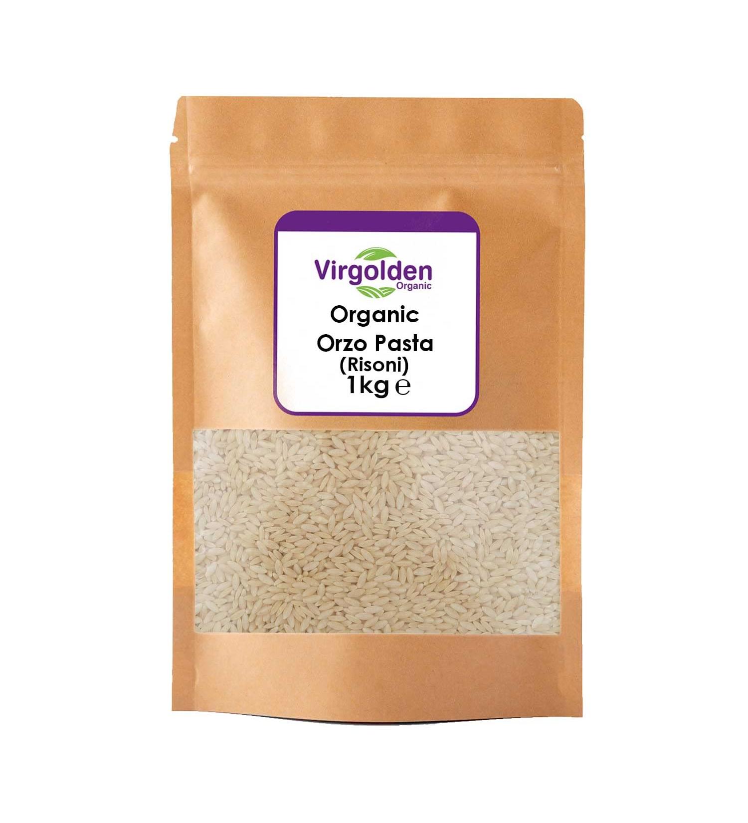 Organic Orzo Pasta (Risoni) 1kg by Virgolden Organic - Buy Online on GoSupps.com