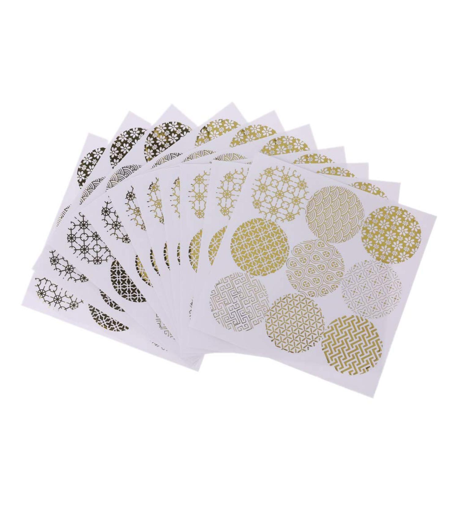 Zaagot Golden Round Geometry Handmade Cake Packaging Sealing Label Sticker for Gift - Buy Online on GoSupps.com