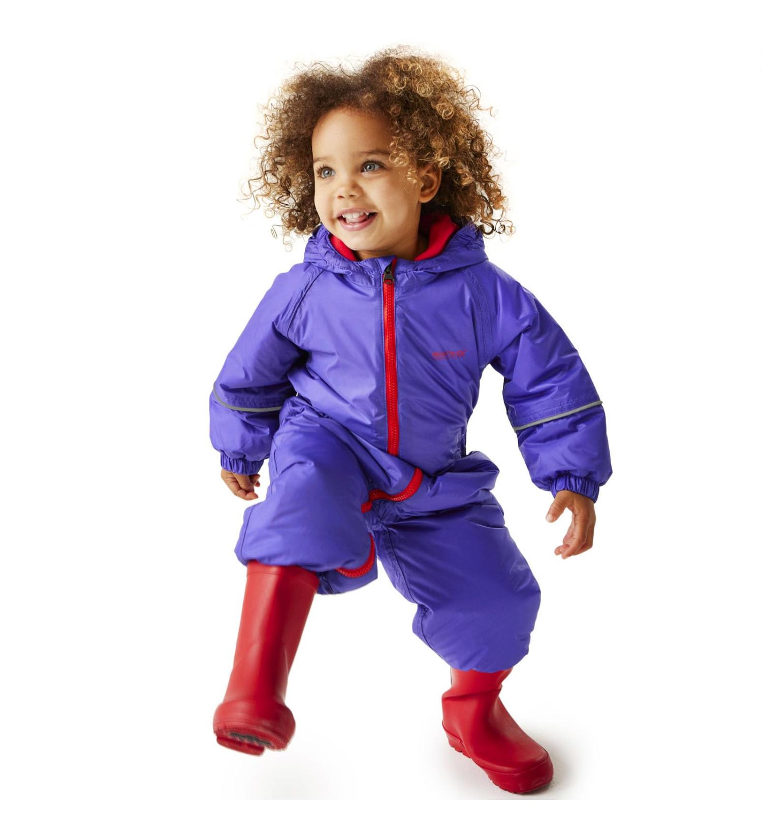 Regatta Kids Splosh III Waterproof Puddle Suit - Peony Purple, 48-60 months - Buy Online on GoSupps.com