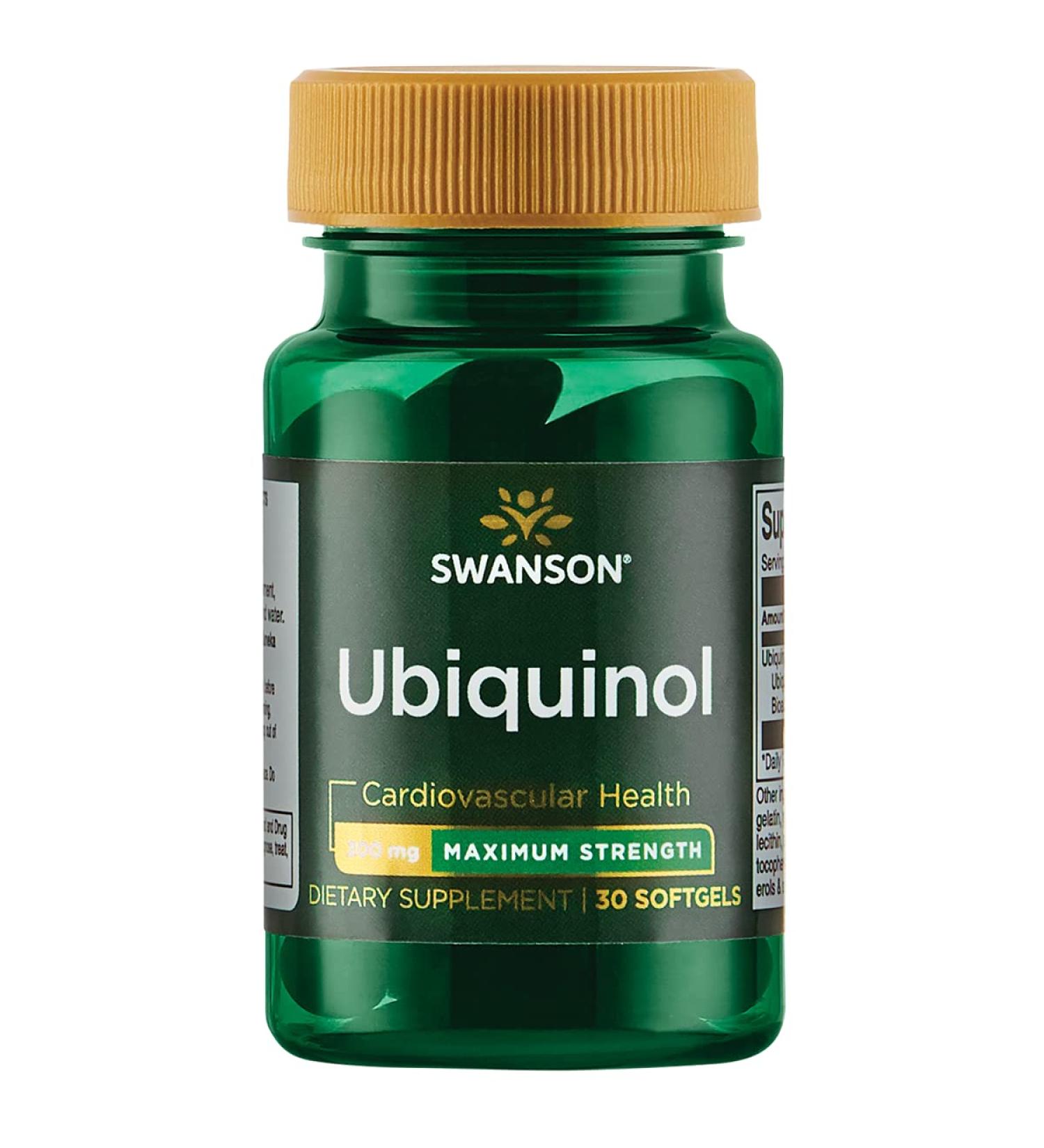 Swanson Maximum Strength Ubiquinol 200mg - 30 Softgels | Premium CoQ10 Supplement for Heart Health | International Shipping Available - Buy Online on GoSupps.com
