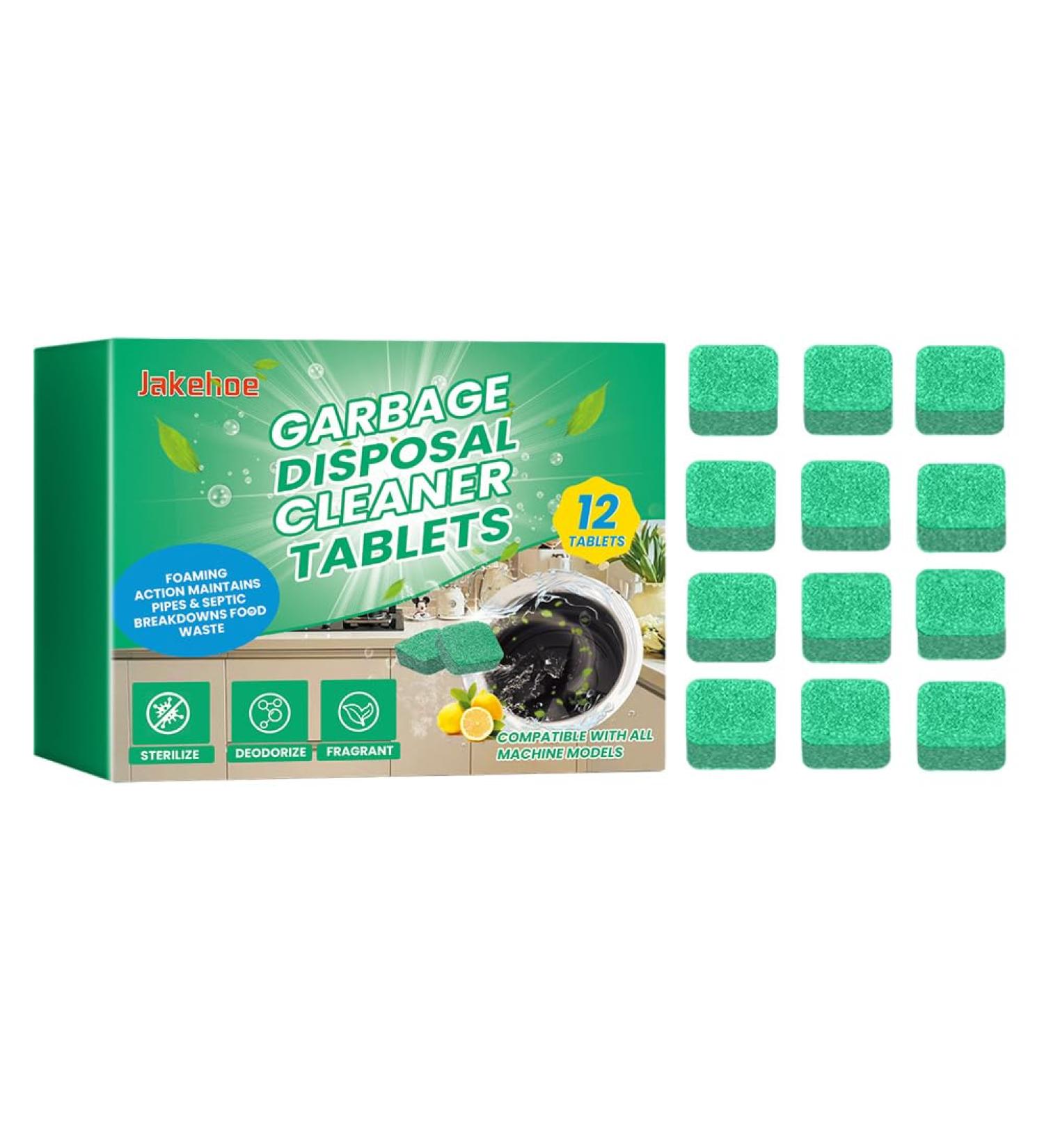 ASIEIT 12pcs Garbage Disposal Cleaner Deodorizer Tablets Powerful Drain Pipe Cleaning Tablets Deep Cleaning Sink Drain Cleaner and Deodorizer Home Kitchen Cleaning Products - Buy Online on GoSupps.com