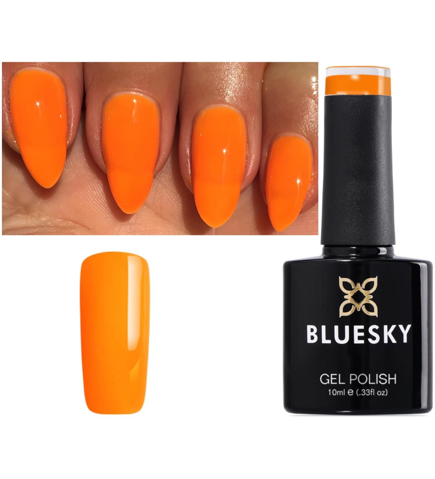 Bluesky Neon Bright Vibrant Orange Nail Gel Polish NEON 29 UV LED Soak Off 10ml - Buy Online on GoSupps.com