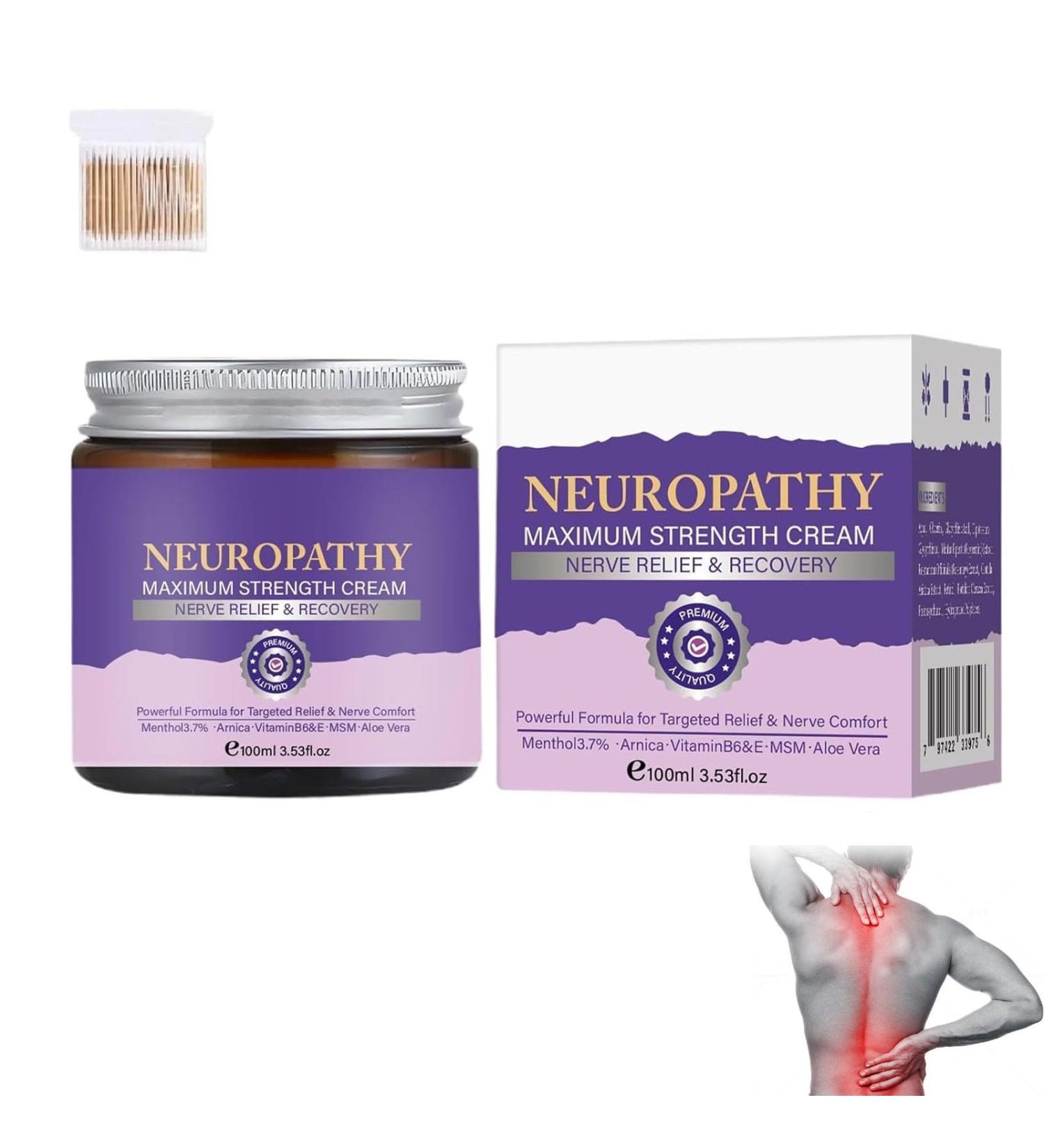 Neuropathy Cream Extra Strong To Stop Pain 2026 New Cream For Nerve Pain Relief For Back Knees Feet Neck Joints Soothing Skin Creams 1 piece - Buy Online on GoSupps.com