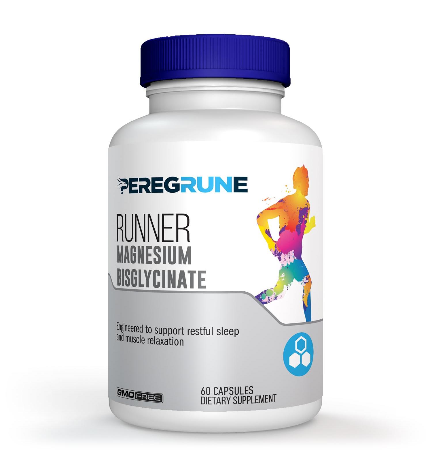 Magnesium Supplement for Runners | High Absorption Magnesium bisglycinate (200 mg) to Support Muscle Recovery Soreness Post-Workout Mood and Sleep | 60 Capsules - Buy Online on GoSupps.com