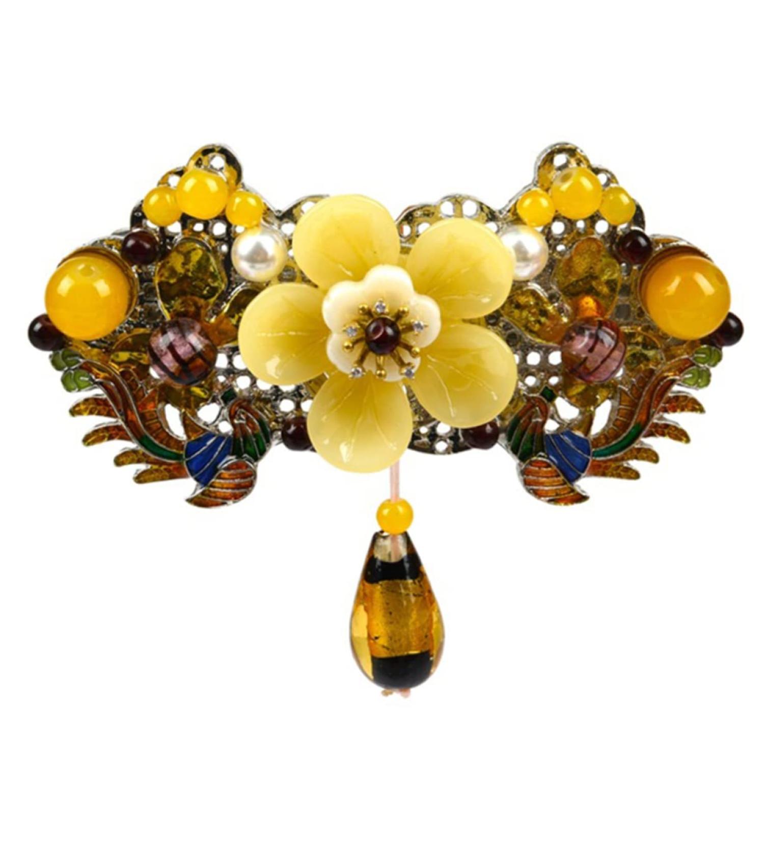 DOITOOL Hairpin Barrettes for Women Hair Styling Accessories Flower Ponytail Barrette Metal Flower Barrettes Wedding Hair Accessories for Women Hair Pin Spring Alloy Clip Miss - Buy Online on GoSupps.com