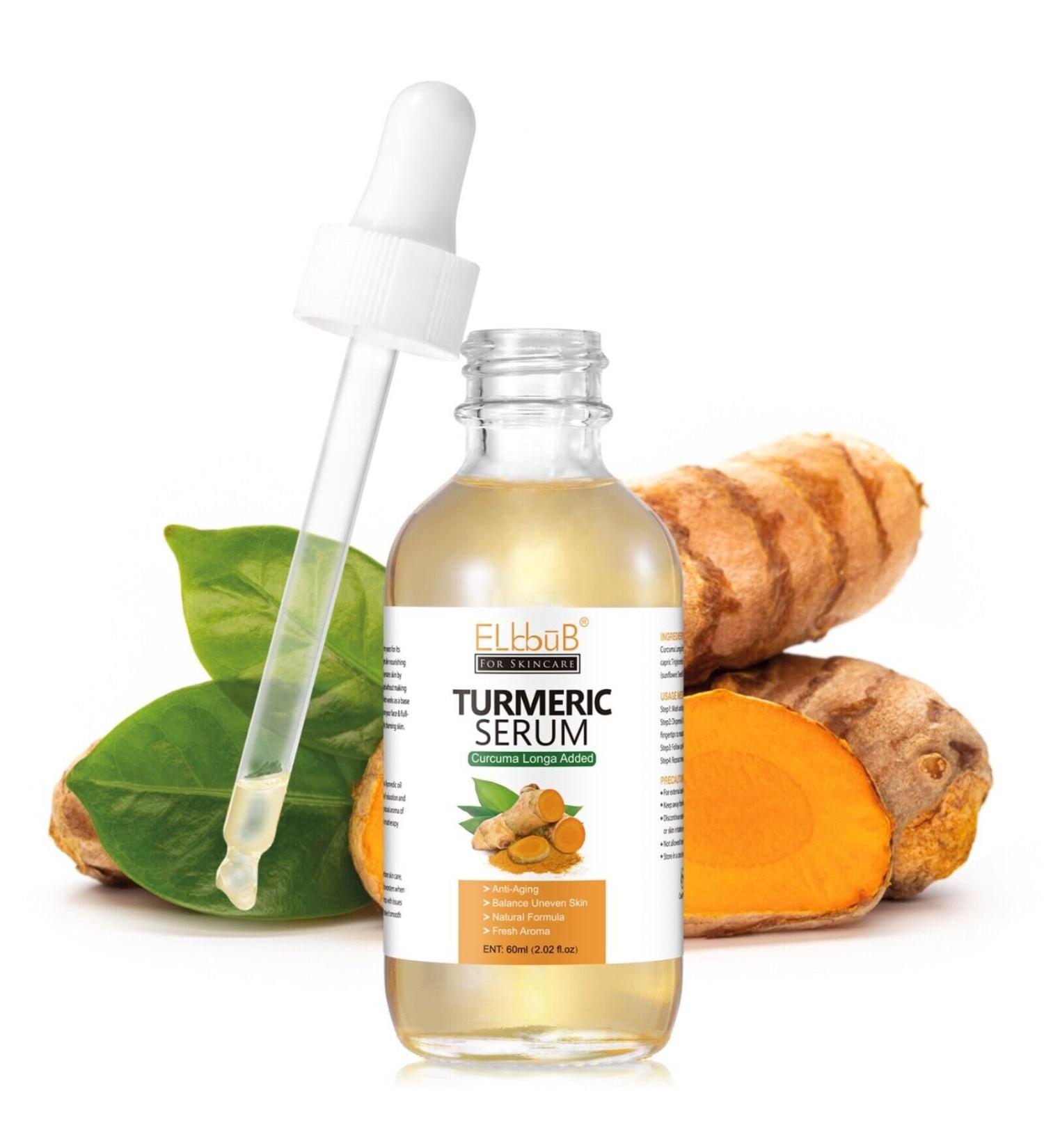  p-beauty Organic Turmeric Face Serum - Hyperpigmentation - Dark Spot Remover - Vegan - Natural and Brightening - 60 ml - Buy Online on GoSupps.com