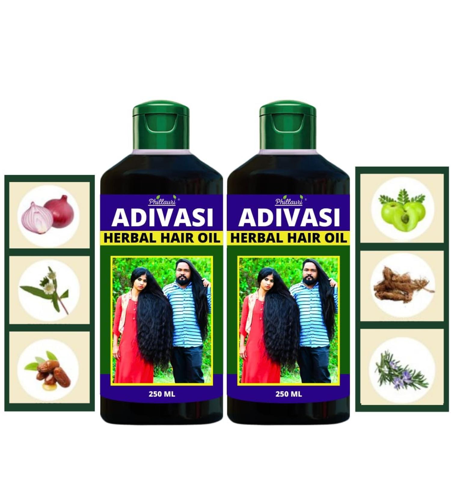 Buy Adivasi Herbal Hair Oil - Ayurvedic Hair Care for All Hair Types | Pure Adivasi Herbs - Buy Online on GoSupps.com