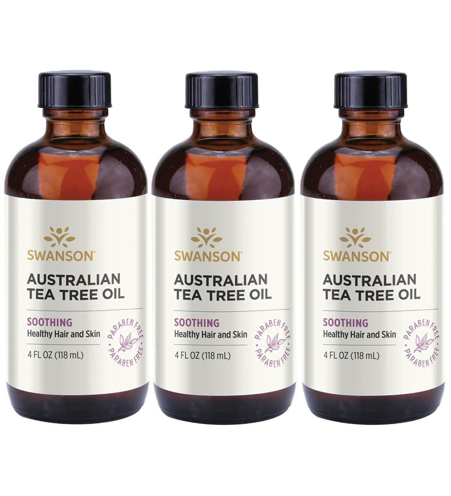 Buy Swanson Tea Tree Oil 4 fl oz (3 Pack) - Premium Quality Essential Oil for Skin & Hair | International Shipping - Buy Online on GoSupps.com