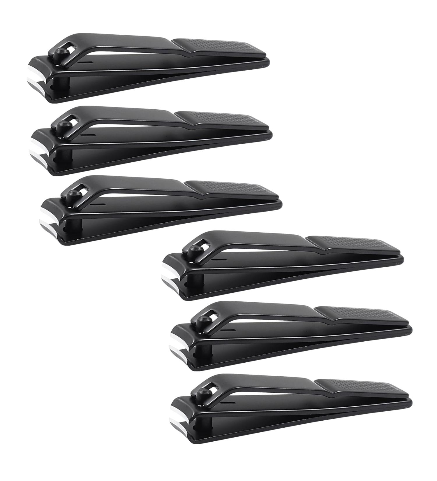 Coufce 6 Pieces Men & Women Nail Clippers Sturdy Fingernail and Toenail Clipper Cutters Stainless Steel Nail Clippers Straight Edge Clipper Tools(Black) - Buy Online on GoSupps.com
