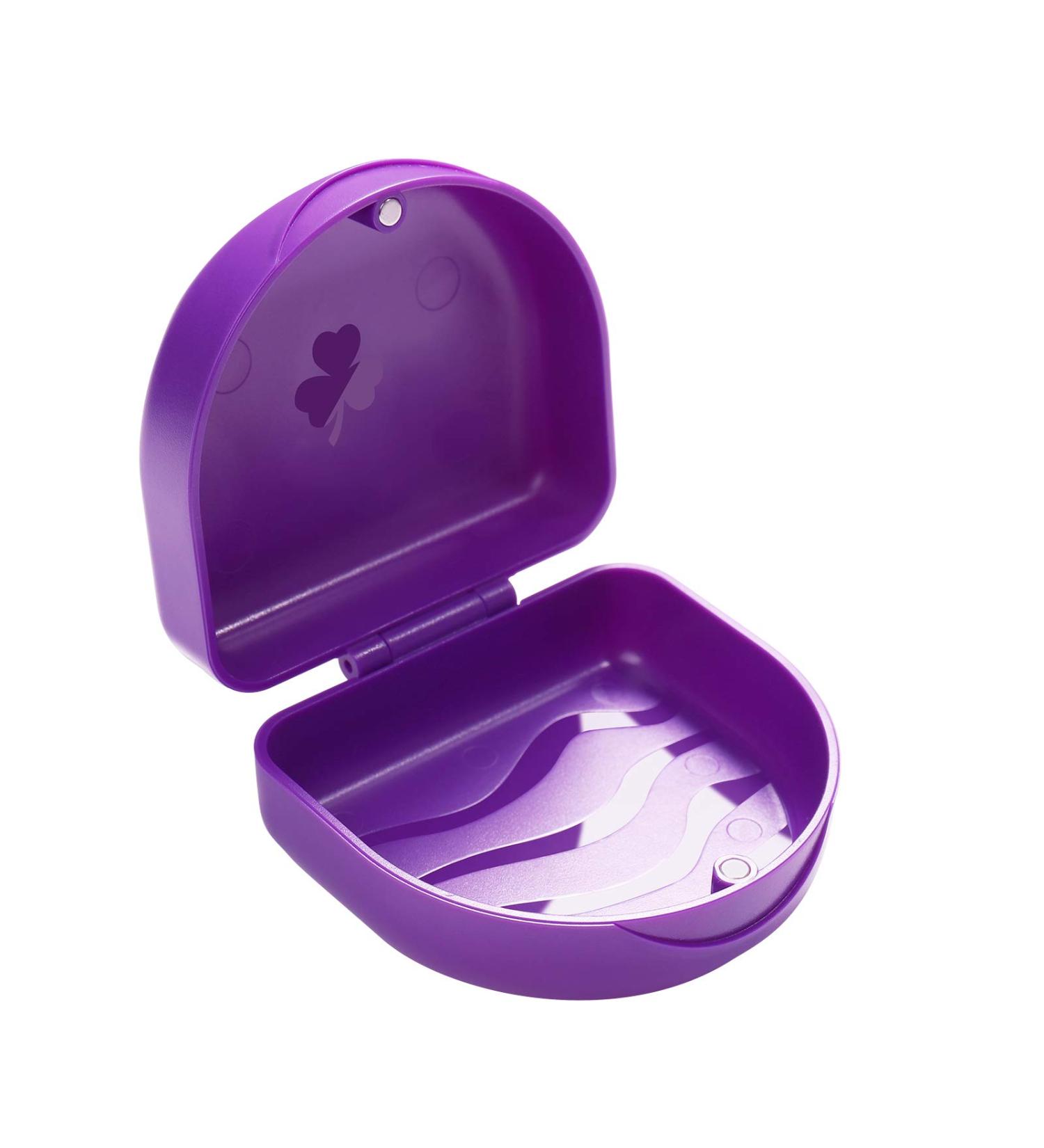 (2 Pack) Purple Solid Orthodontic Retainer Cases - Secure Storage for Retainers - Buy Online on GoSupps.com