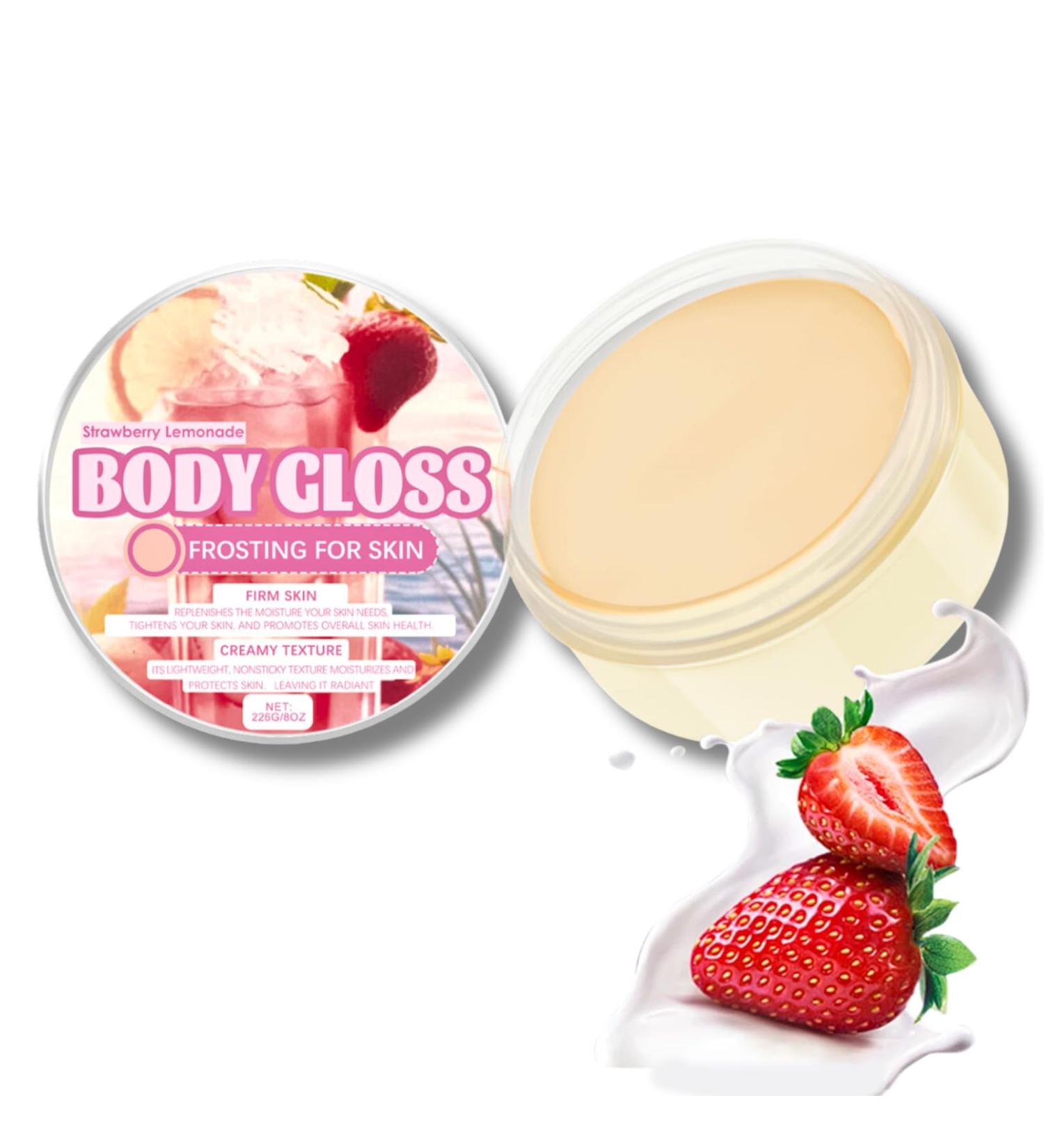 Strawberry Body Cream Body Creams For Women&Men Large-capacity Strawberry Lotion Firming Body Cream Moisturiser For Dry Skin Skin Barrier Repair Moisturiser With Strawberry & Lemon 226g - Buy Online on GoSupps.com