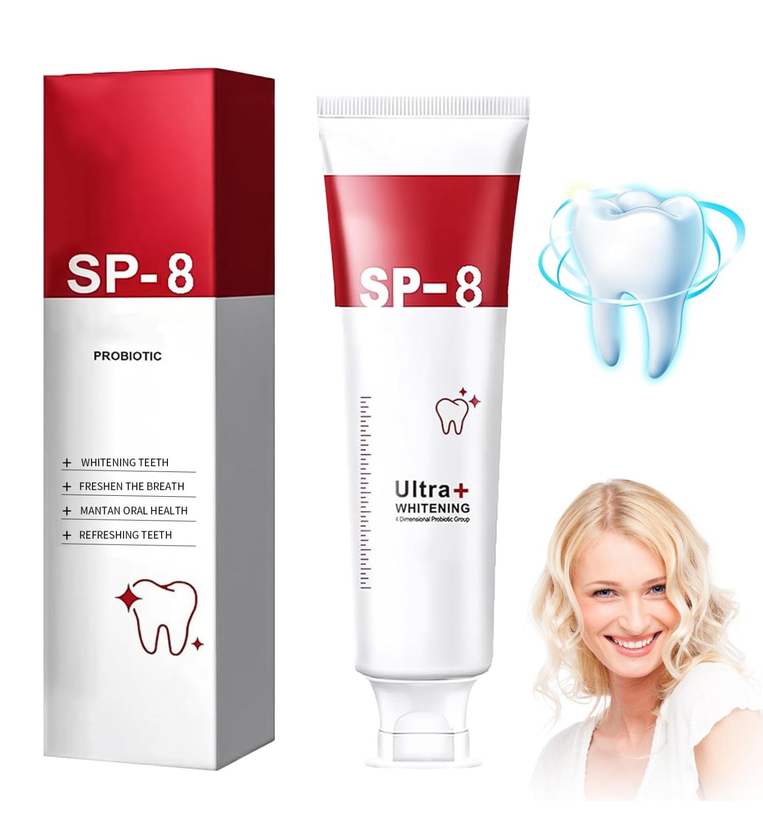 Sp8 Toothpaste Sp-8 Toothpaste Sp 8 Probiotic Toothpaste for Stain Removal Deep Cleaning Toothpaste Sp-8 Toothpaste Whitening(120g) - Buy Online on GoSupps.com