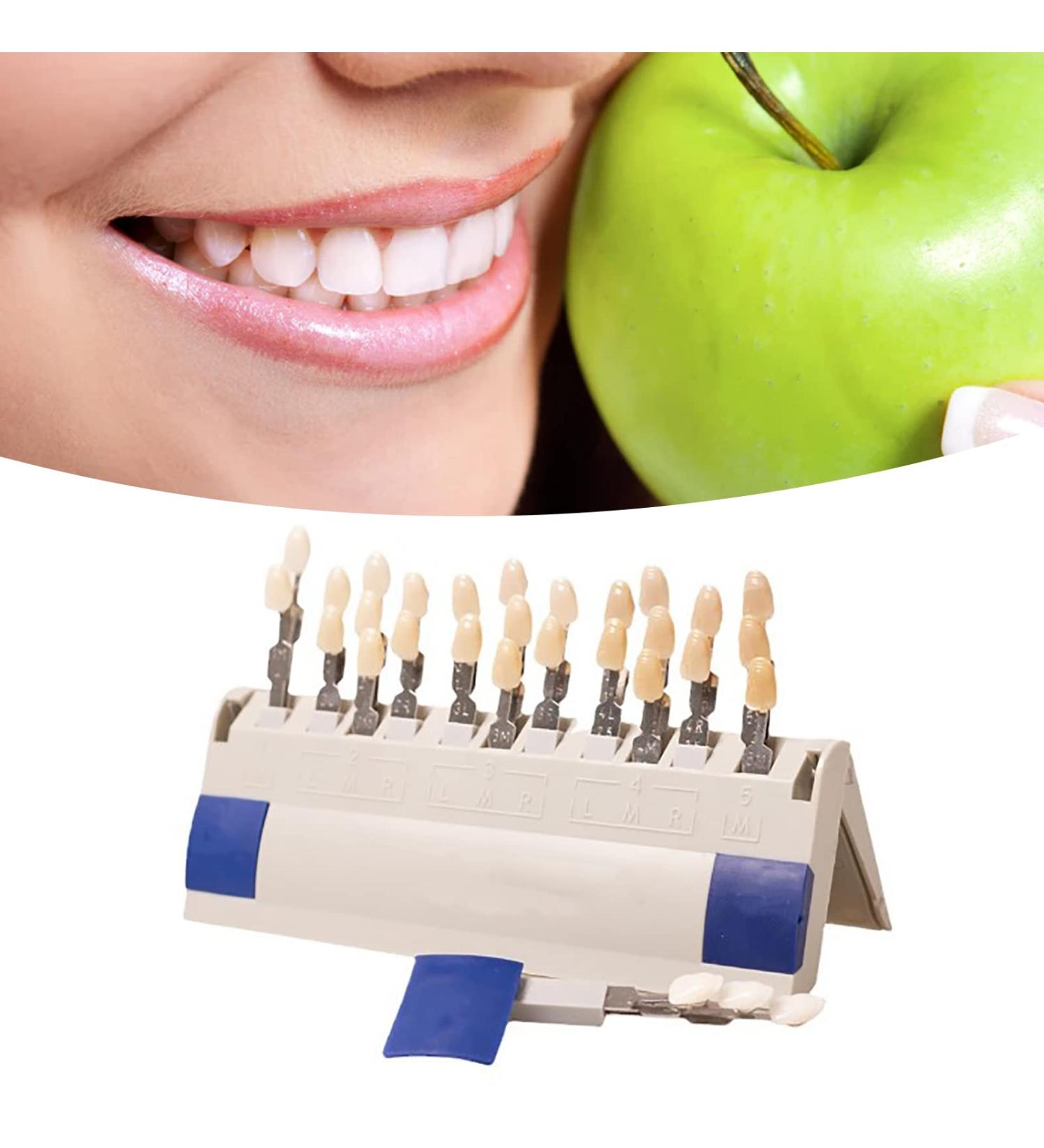 Tooth Bleaching Shade Chart | 29 Color Teeth Whitening Comparison | Removable Shade Guide - Buy Online on GoSupps.com