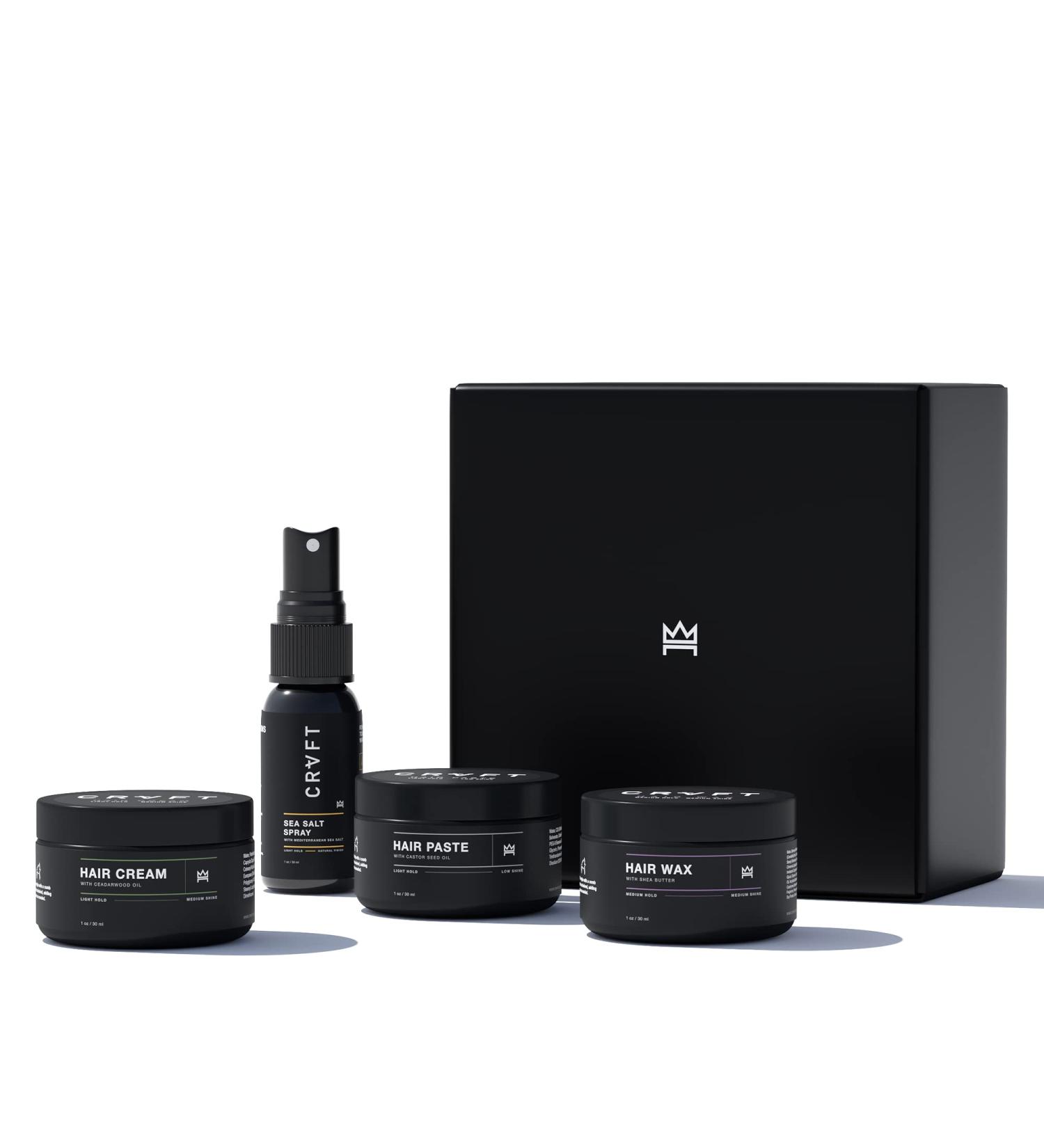 CRVFT Exploration + Travel Kit | Men's Grooming Set | Sea Salt Spray, Hair Paste, Hair Cream, Hair Wax | Scented Stylist Approved | Ideal Gift - Buy Online on GoSupps.com